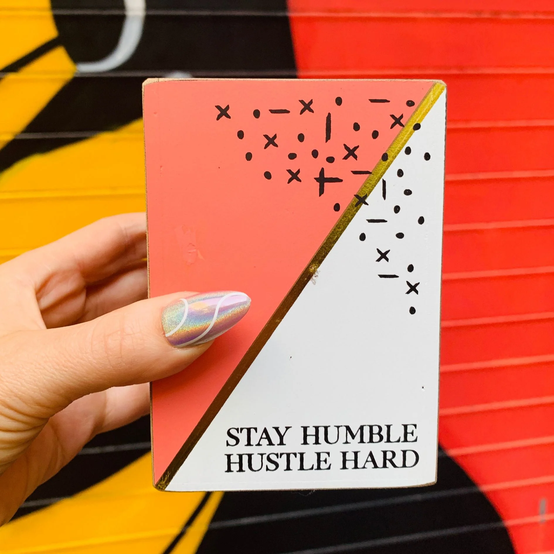 Stay Humble Hustle Hard Wood Pencil Holder - Image 8