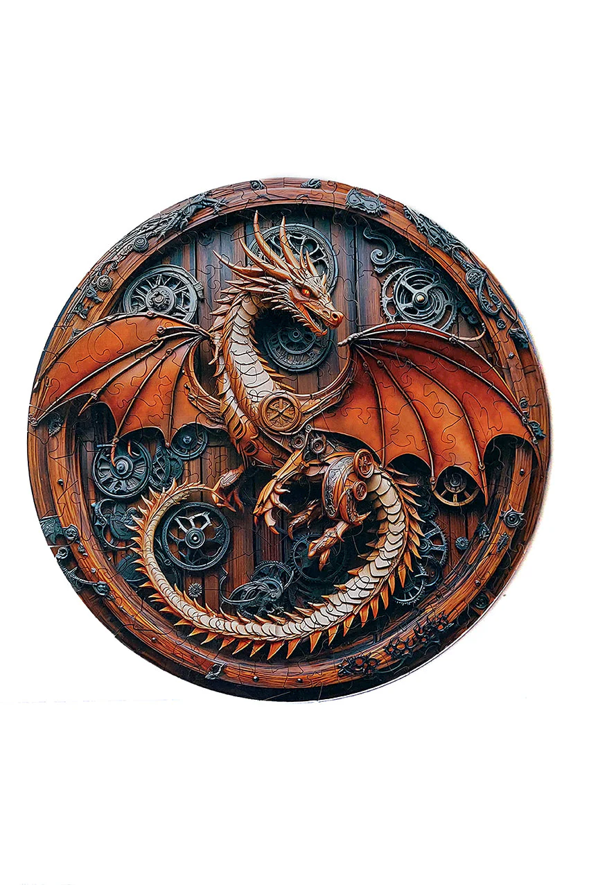 Steampunk Dragon - Jigsaw Wooden Puzzle by Wizardi F07N9-29 - Image 4