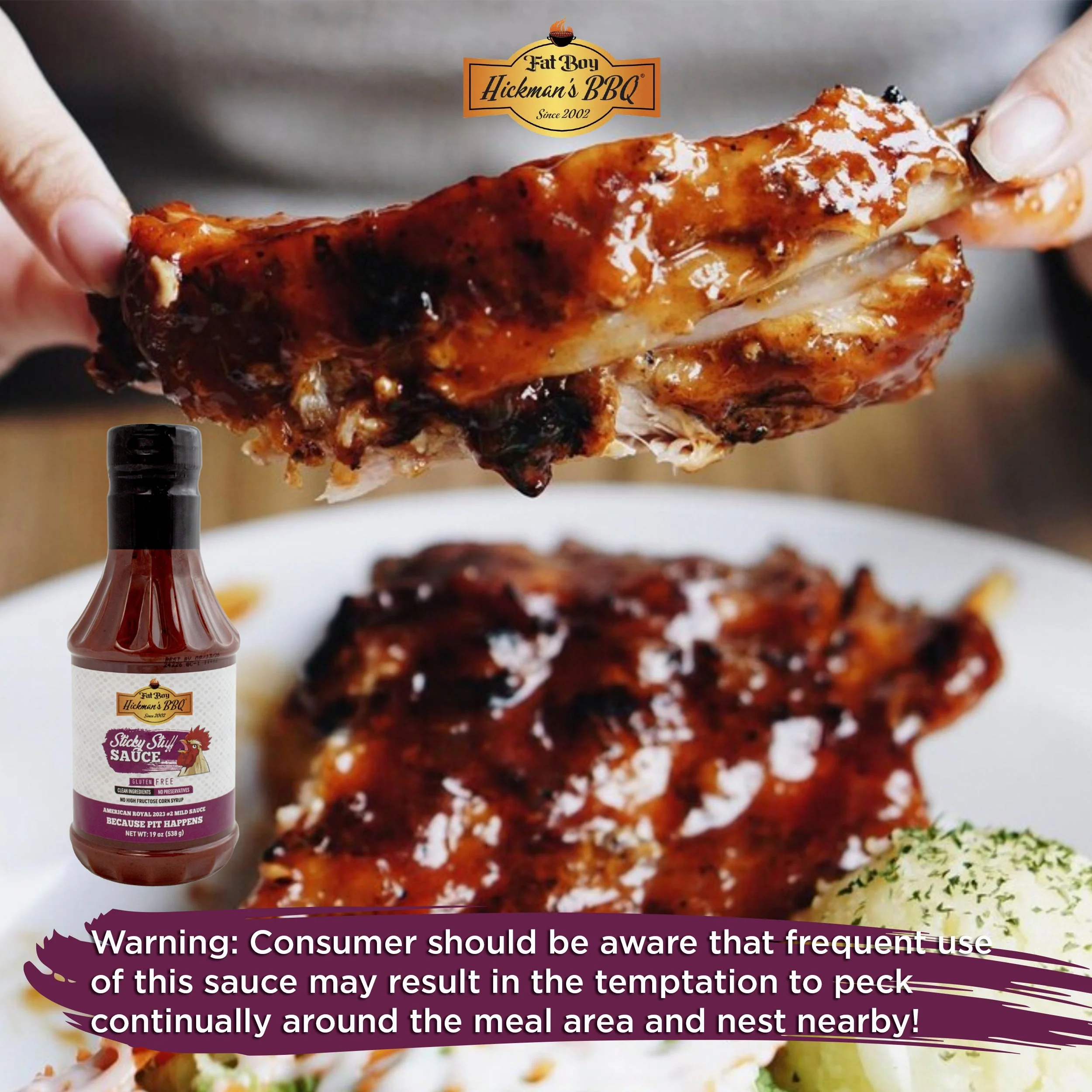 Sticky Stuff Gluten Free Natural BBQ Sauce 19 oz - Image 7