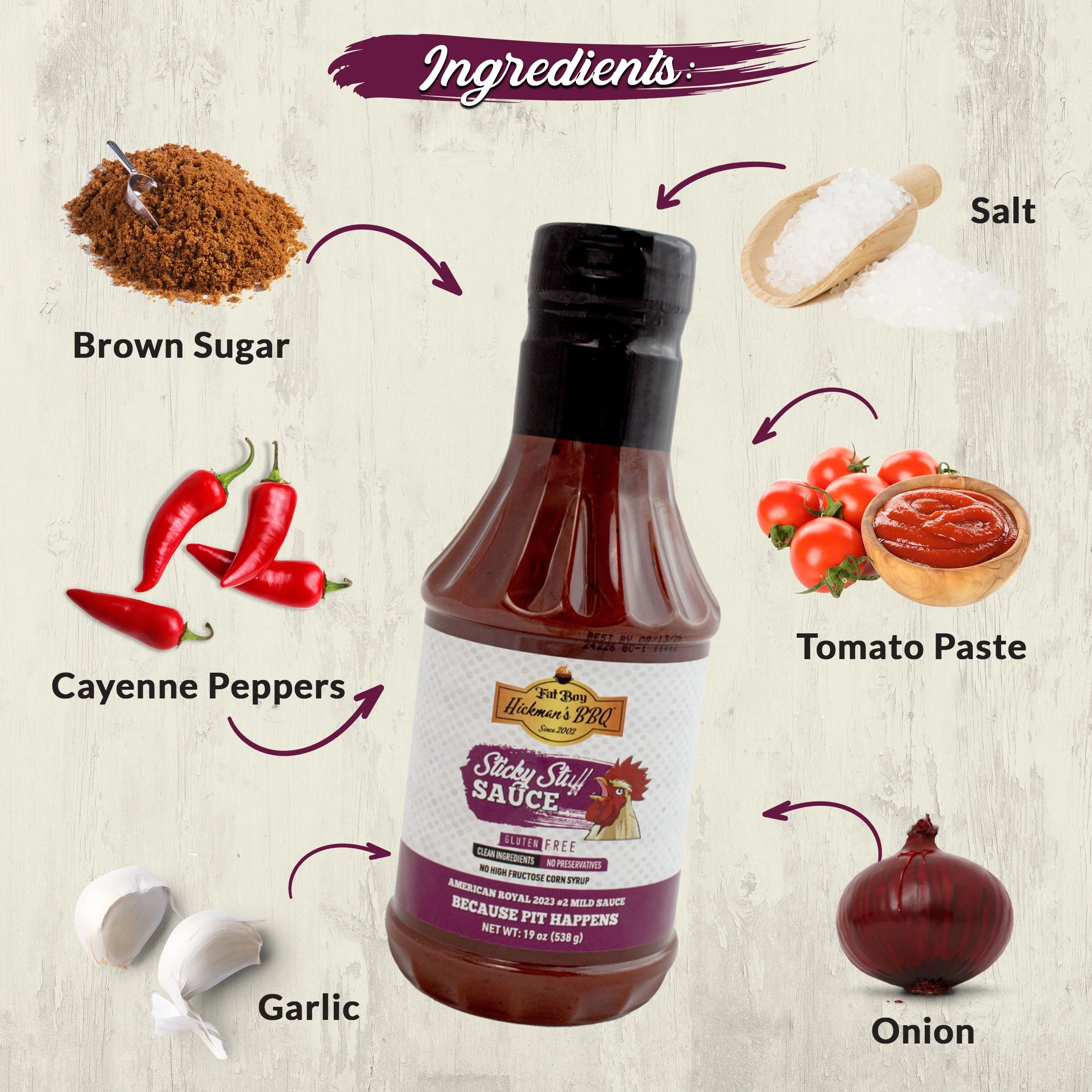 Sticky Stuff Gluten Free Natural BBQ Sauce 19 oz - Pack of 2 - Image 13