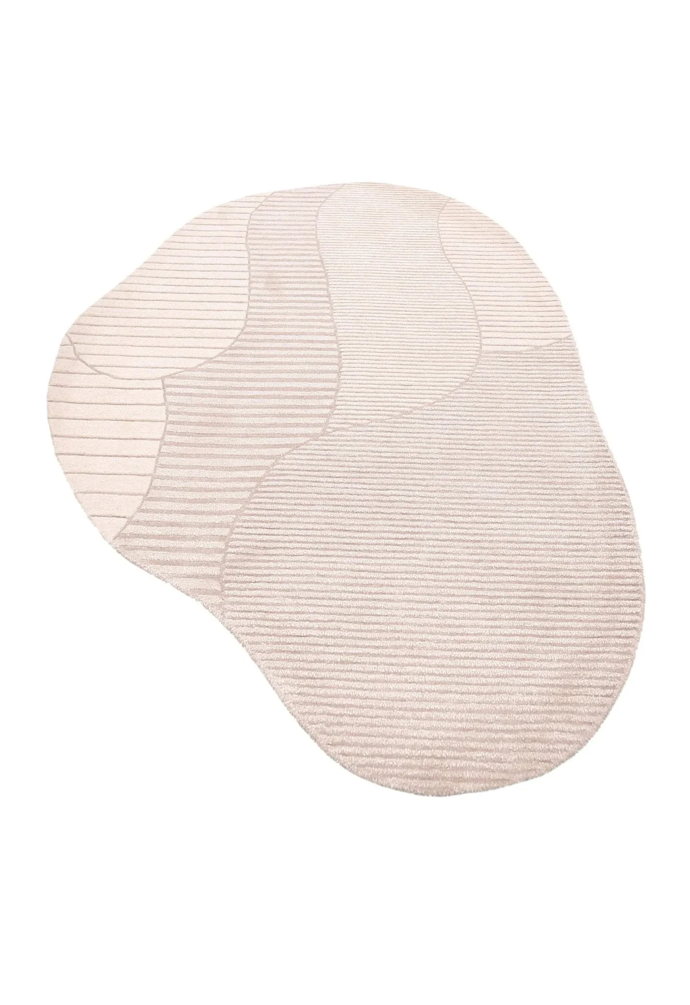 Stone Modern Ripple Pink Hand Tufted 5x7 Wool Rug - Image 5