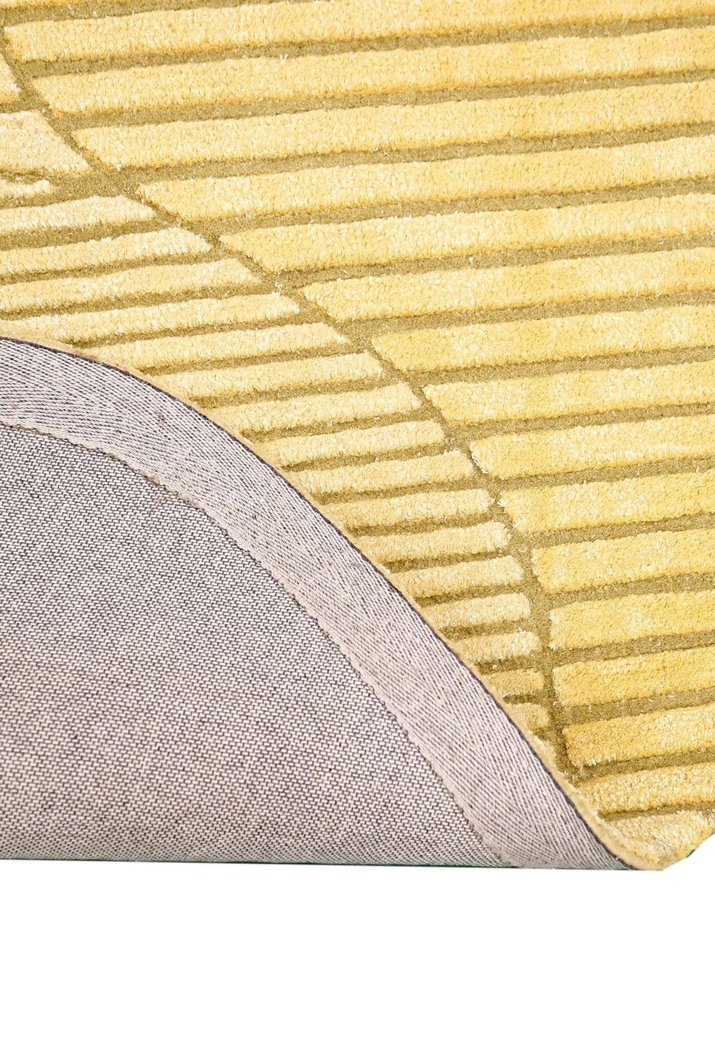 Stone Modern Style Yellow Hand Tufted 5x7 Wool Area Rug - Image 4