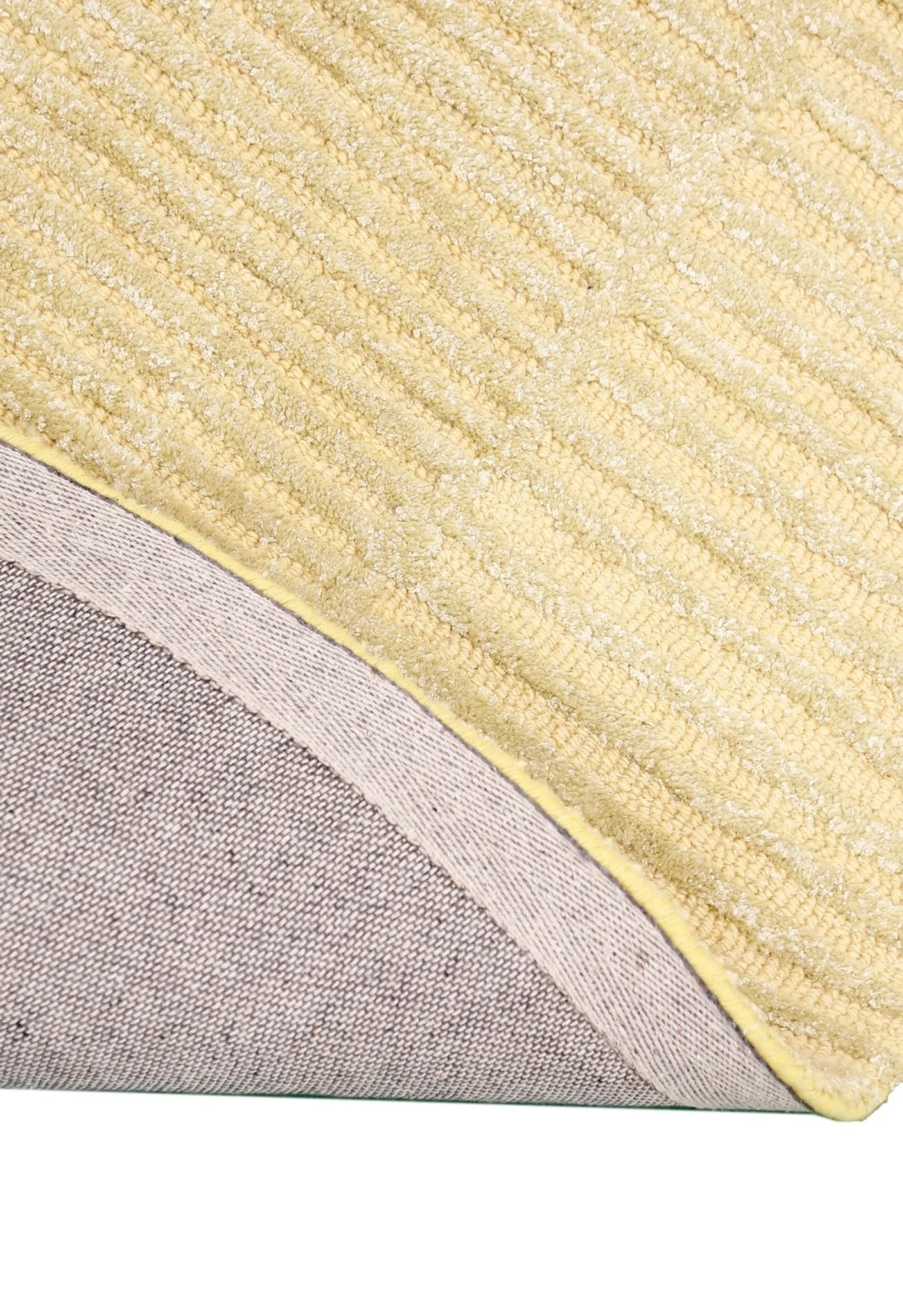 Stone Modern Yellow Ripple Hand Tufted 5x7 Wool Area Rug - Image 3