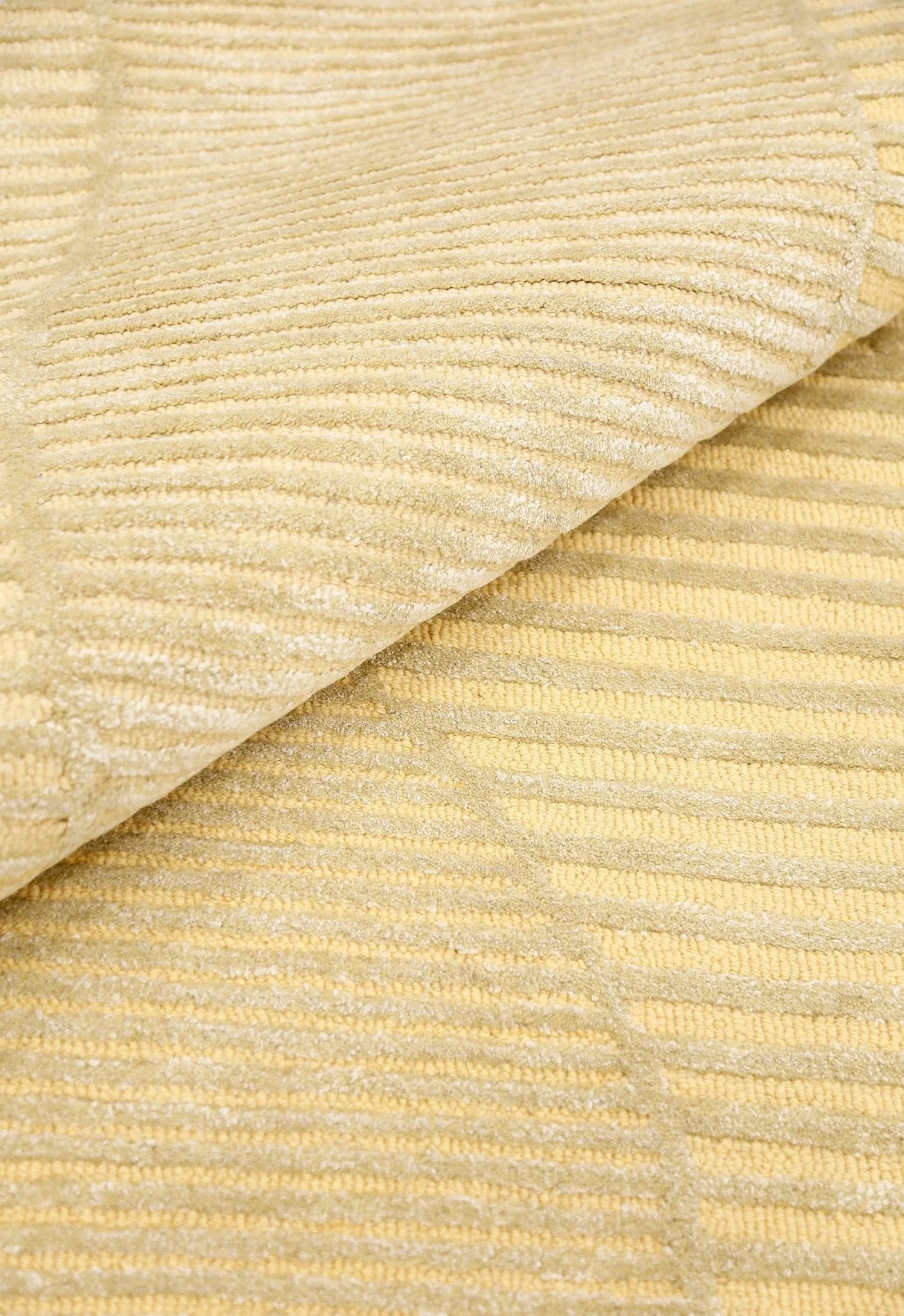 Stone Modern Yellow Ripple Hand Tufted 5x7 Wool Area Rug - Image 5