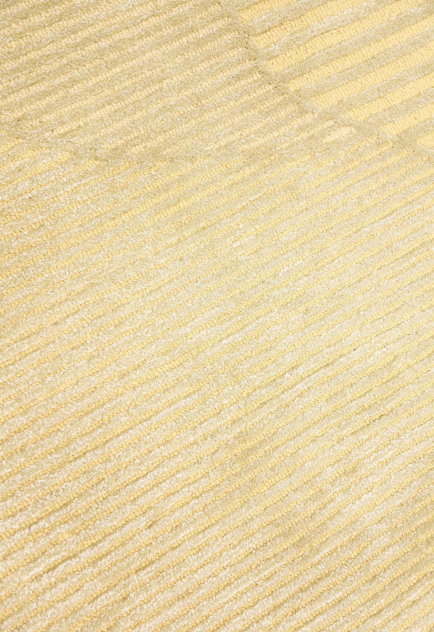 Stone Modern Yellow Ripple Hand Tufted 5x7 Wool Area Rug - Image 6