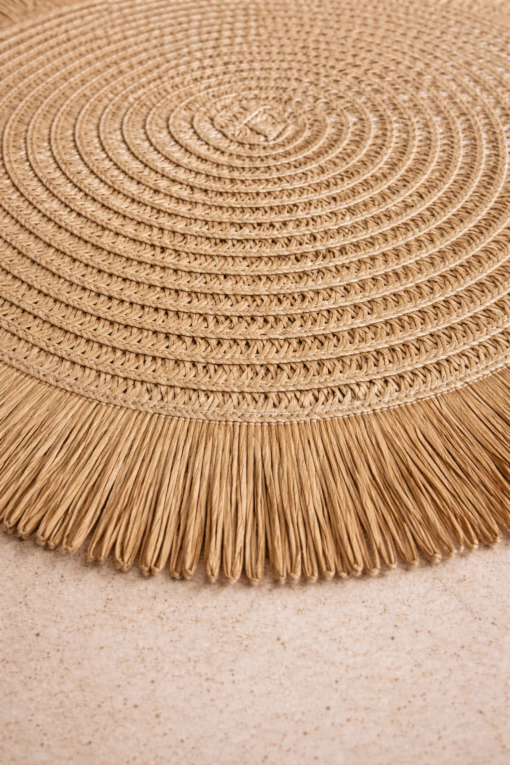 Santorini Straw Fringe Placemats - 15" - Image 3