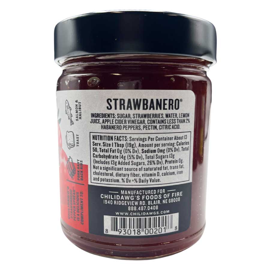 Strawbanero Pepper Spread | Pack of 2 | 9 oz | Gluten Free | Chili Dawg's Foods of Fire - Image 3
