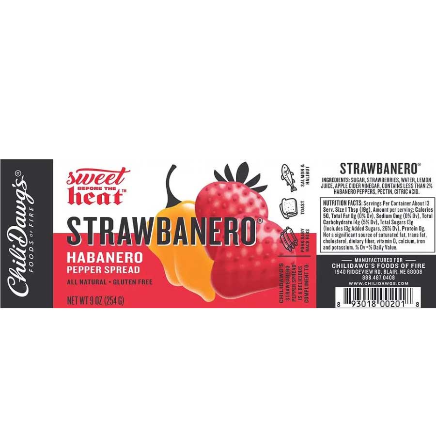 Strawbanero Pepper Spread | Pack of 2 | 9 oz | Gluten Free | Chili Dawg's Foods of Fire - Image 4