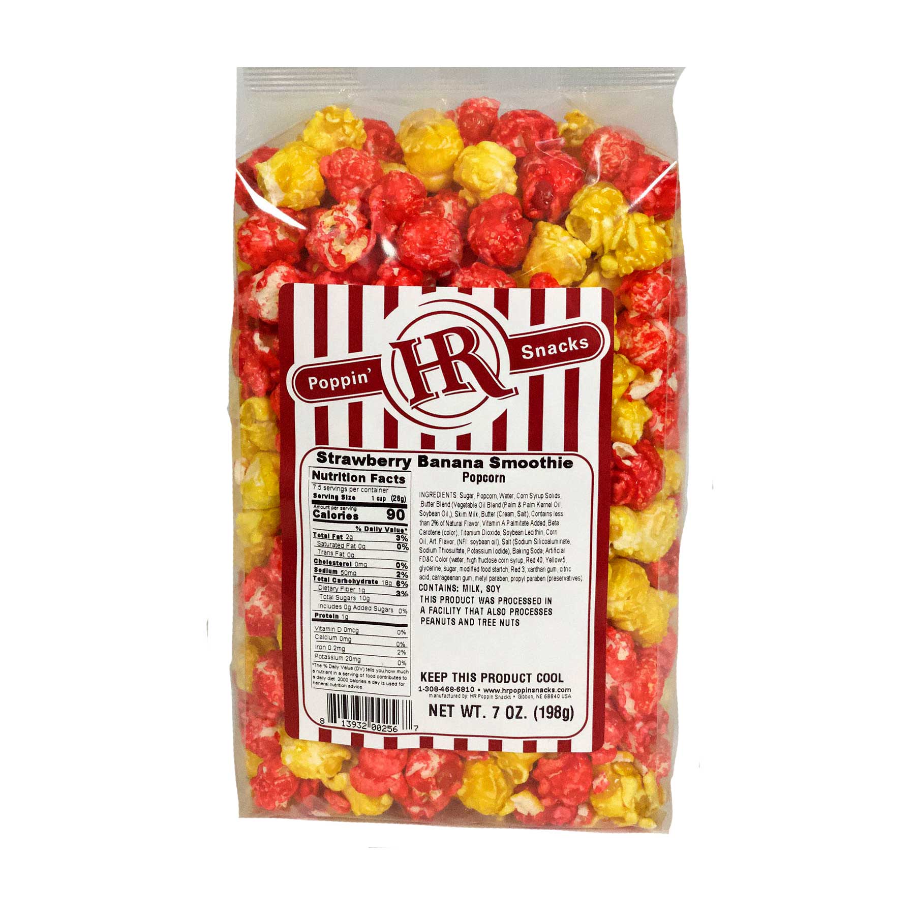 Strawberry Banana Smoothie Popcorn | 7 oz | Pack of 2 | HR Poppin' Snacks - Image 2