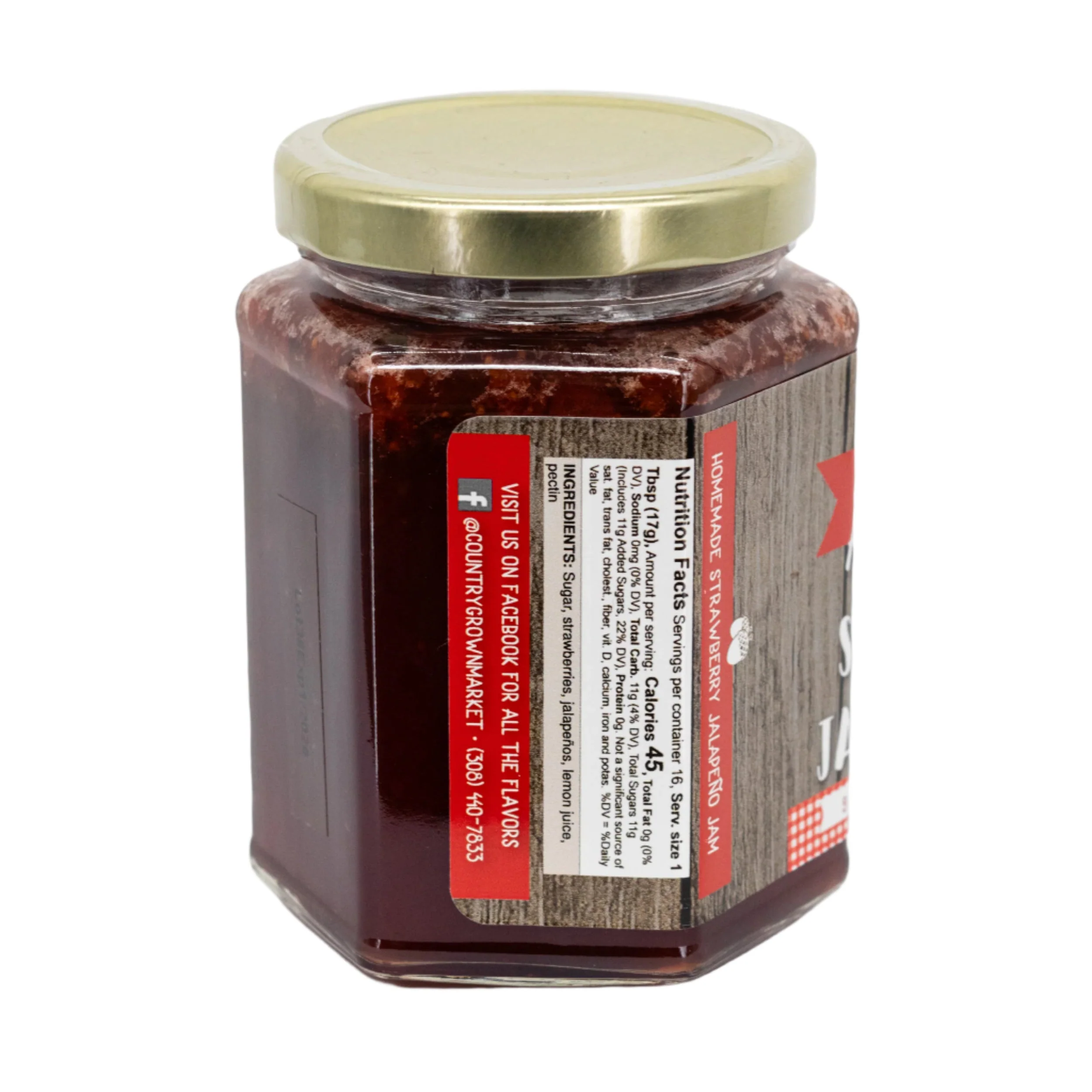 Strawberry Jalapeño Jam | Pack of 2 | 9 oz | Nutt Family Jams & Jellies - Image 3