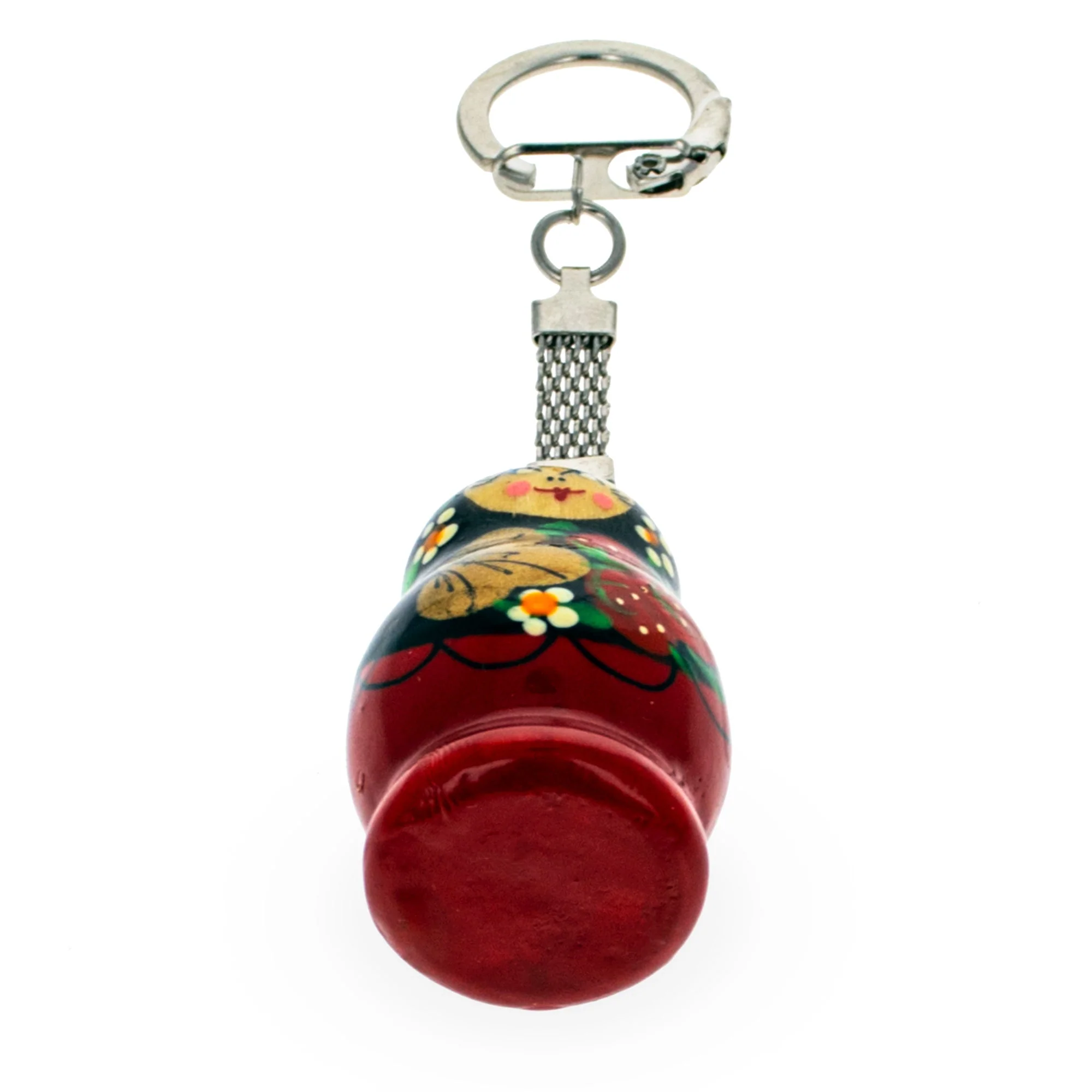 Strawberry Nesting Doll Wooden Key Chains 4 Inches - Image 2