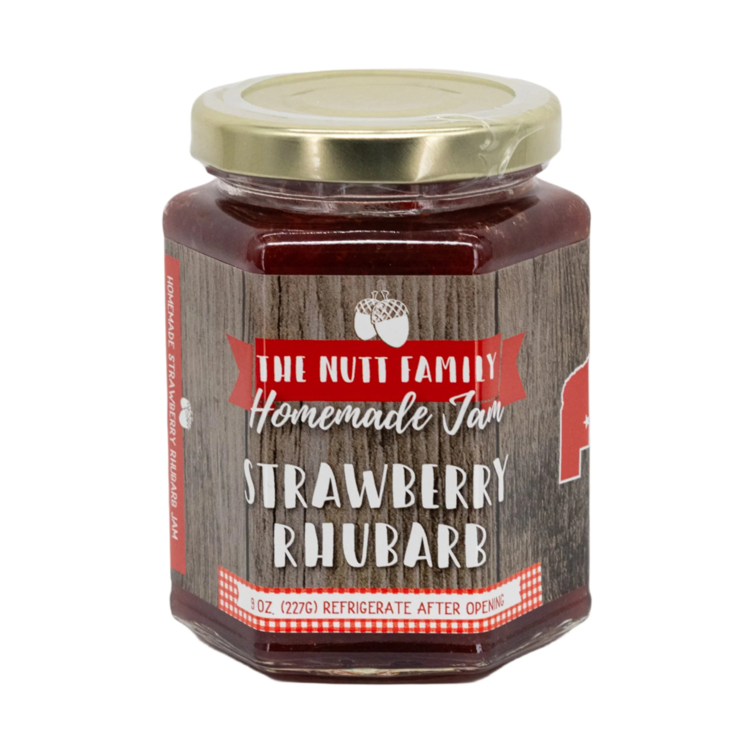 Strawberry Rhubarb Jam | Pack of 2 | 9 oz | Nutt Family Jams & Jellies - Image 2