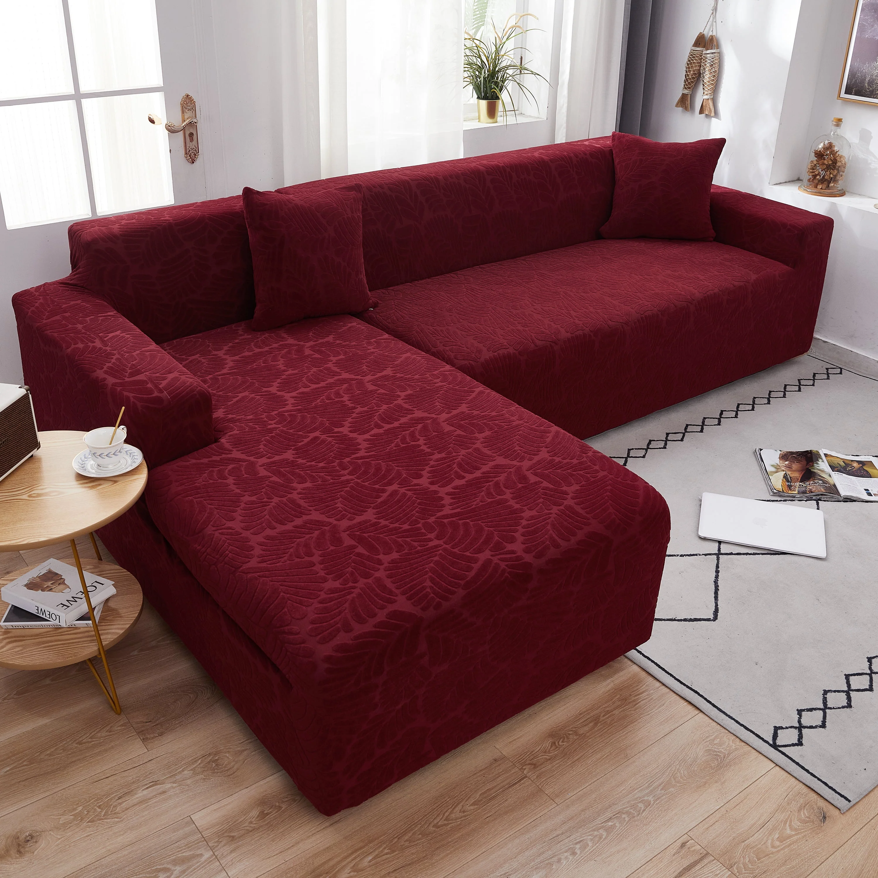 Stretch Couch Covers for 1/2/3/4/5 Seater L Shape Sofa Slipcovers with Elastic Bottom for Kids - Image 10