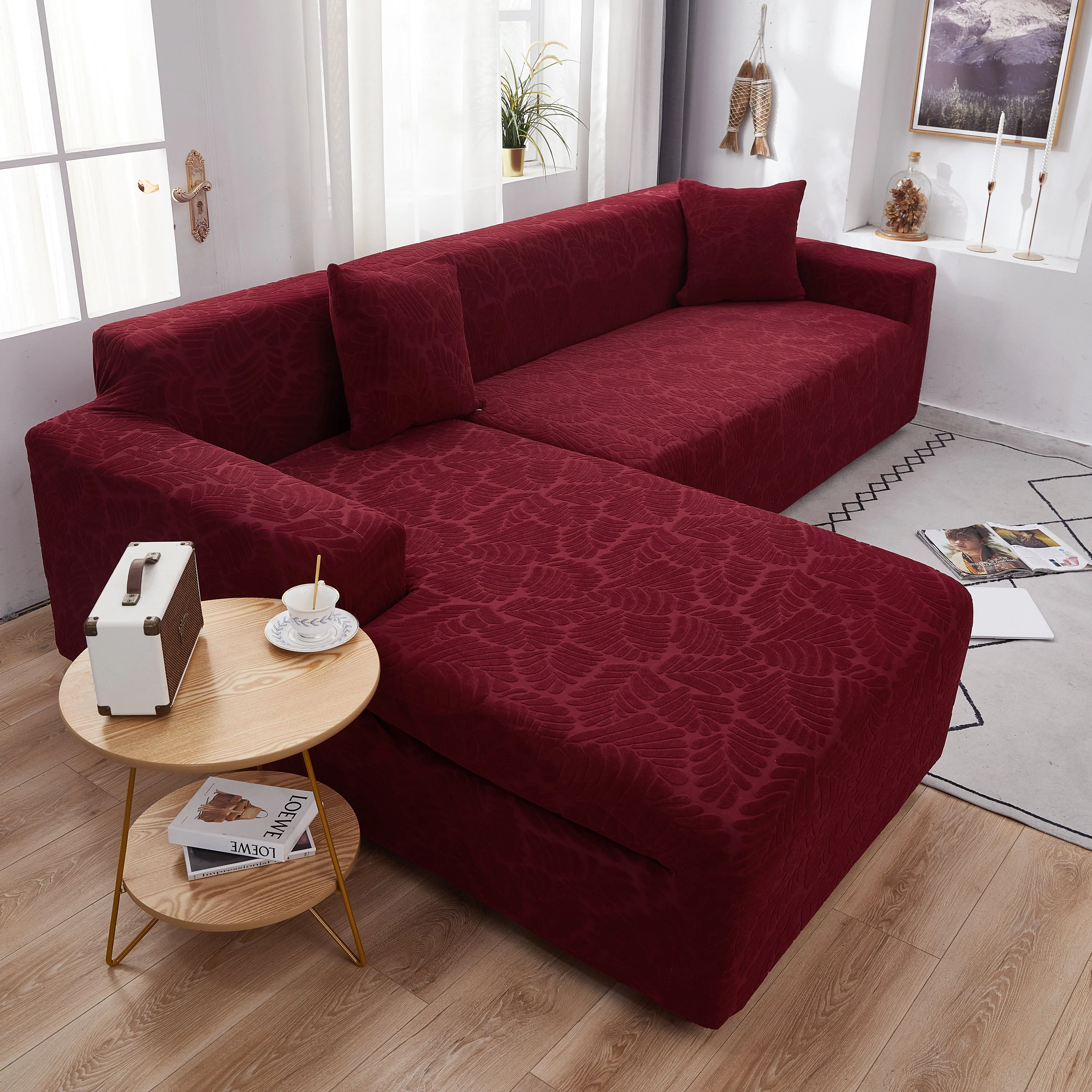 Stretch Couch Covers for 1/2/3/4/5 Seater L Shape Sofa Slipcovers with Elastic Bottom for Kids - Image 11