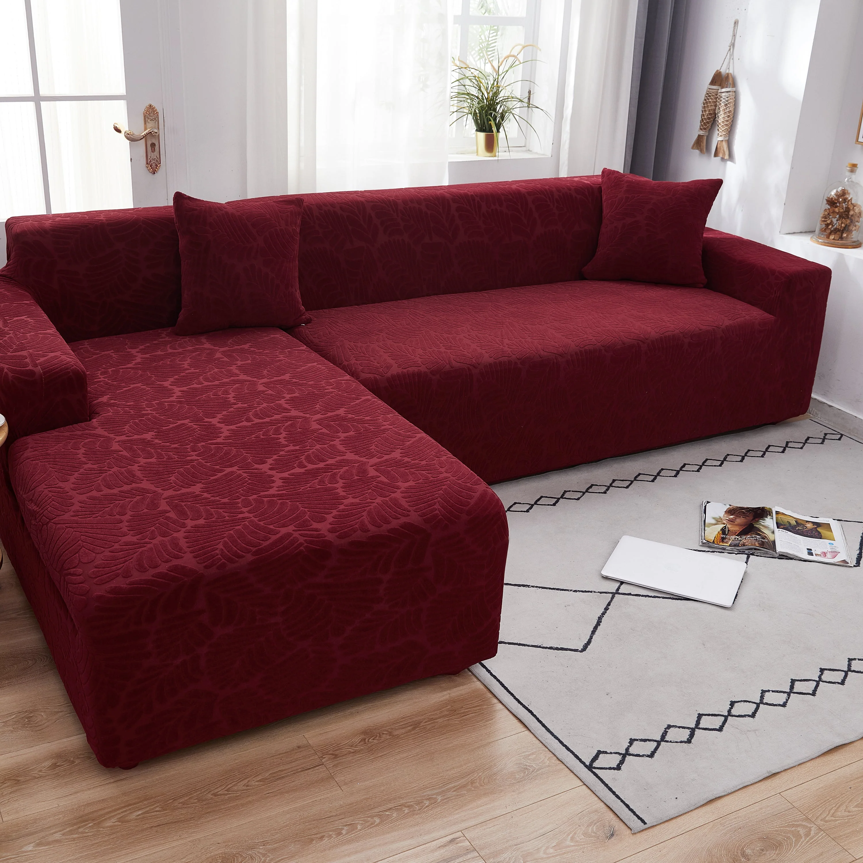 Stretch Couch Covers for 1/2/3/4/5 Seater L Shape Sofa Slipcovers with Elastic Bottom for Kids - Image 13
