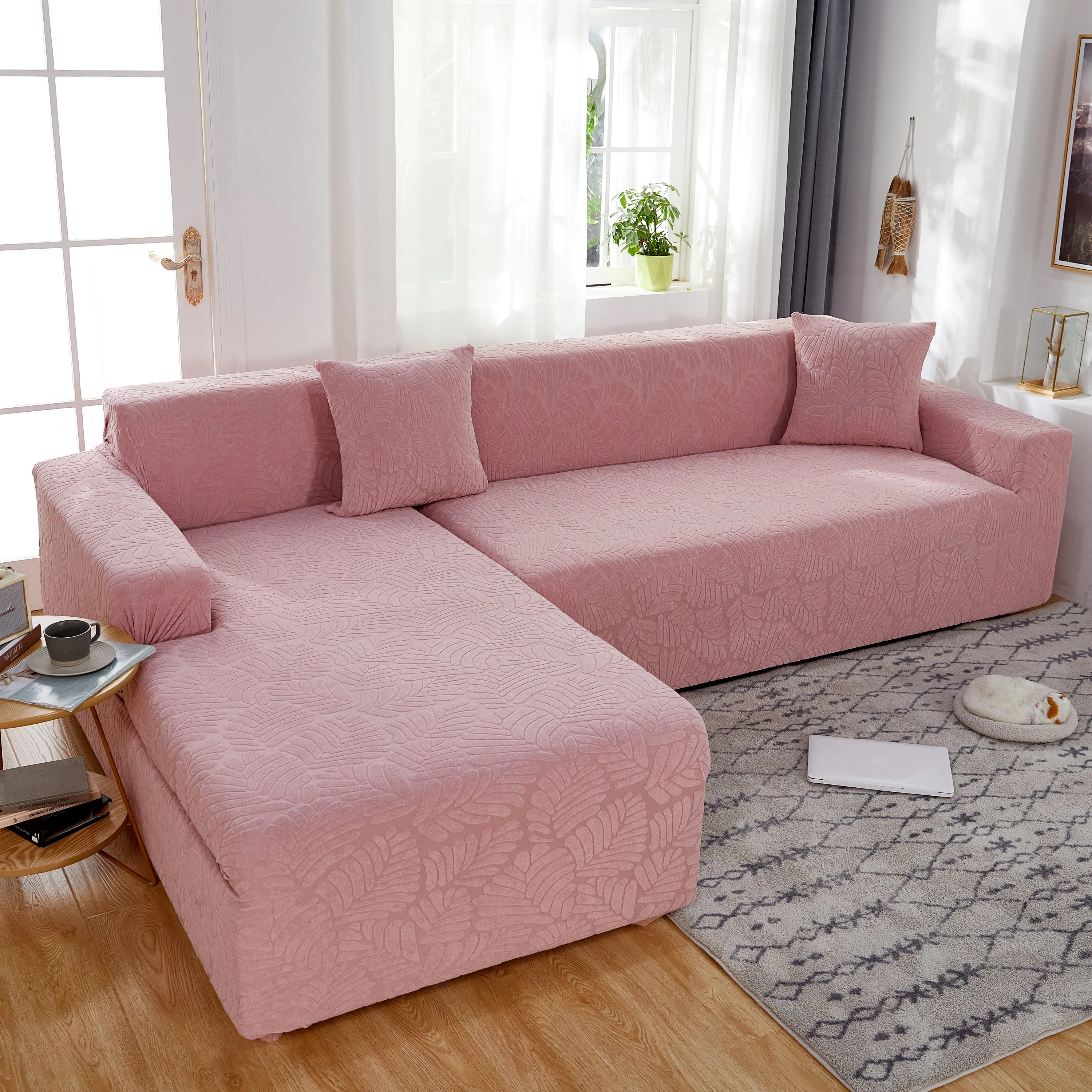Stretch Couch Covers for 1/2/3/4/5 Seater L Shape Sofa Slipcovers with Elastic Bottom for Kids - Image 14