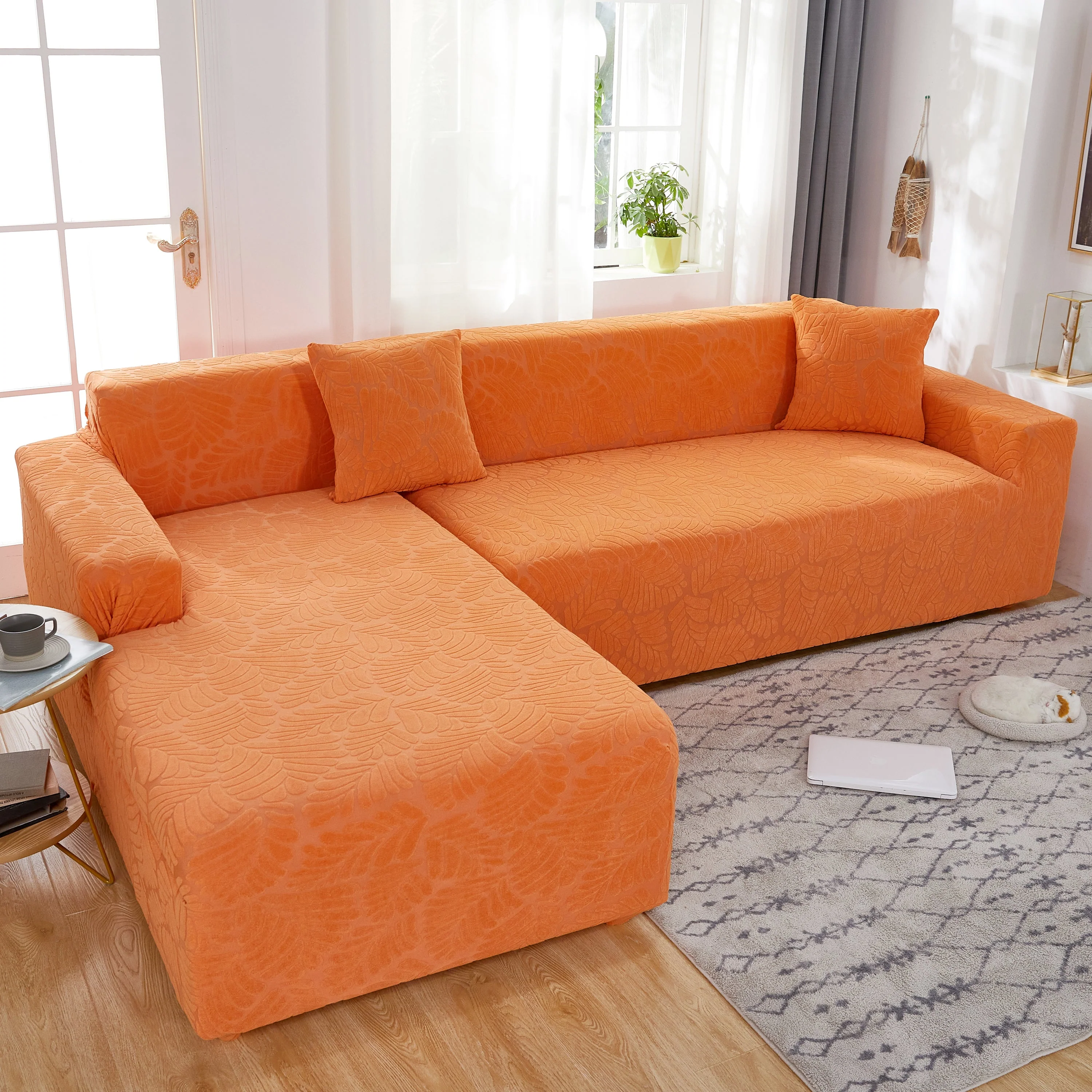 Stretch Couch Covers for 1/2/3/4/5 Seater L Shape Sofa Slipcovers with Elastic Bottom for Kids - Image 15