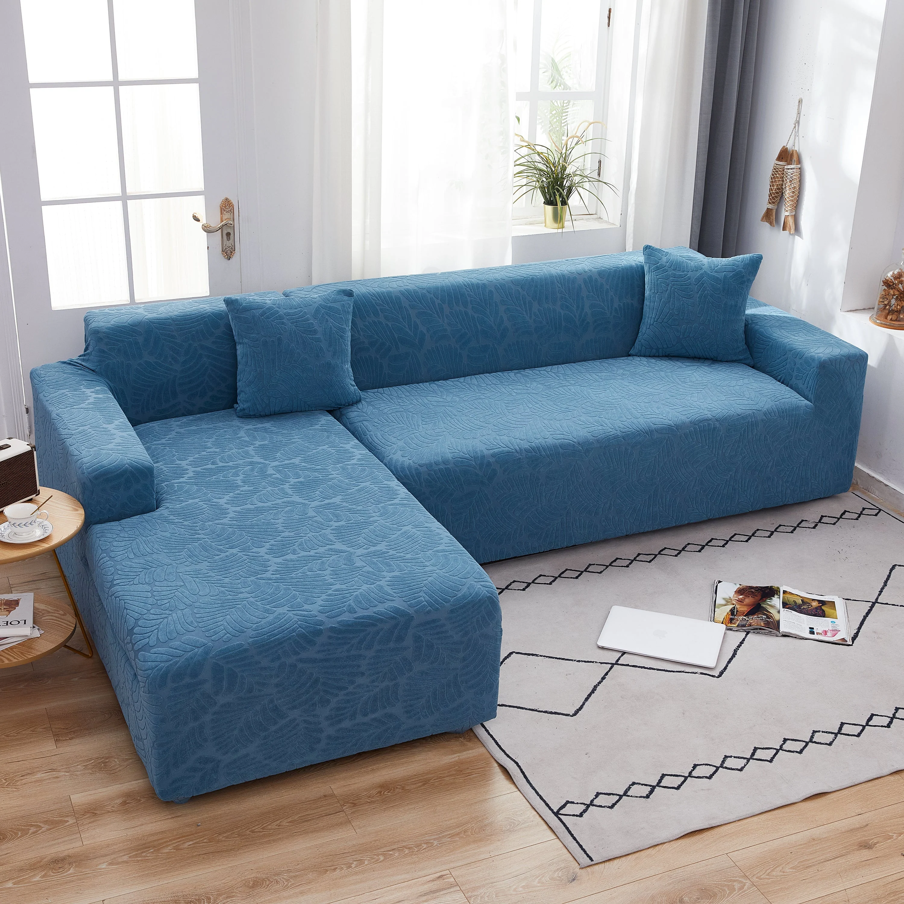 Stretch Couch Covers for 1/2/3/4/5 Seater L Shape Sofa Slipcovers with Elastic Bottom for Kids - Image 16