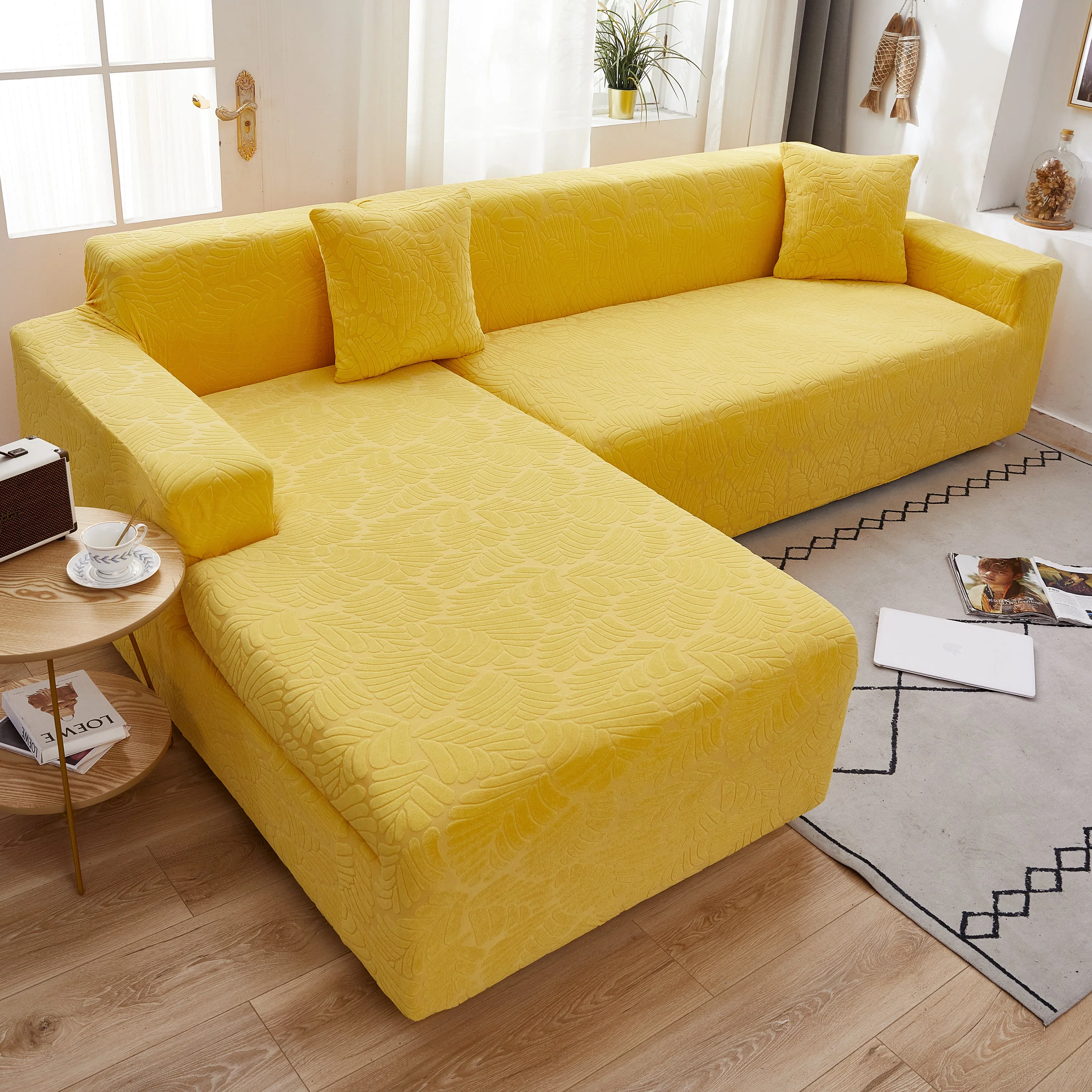 Stretch Couch Covers for 1/2/3/4/5 Seater L Shape Sofa Slipcovers with Elastic Bottom for Kids - Image 19