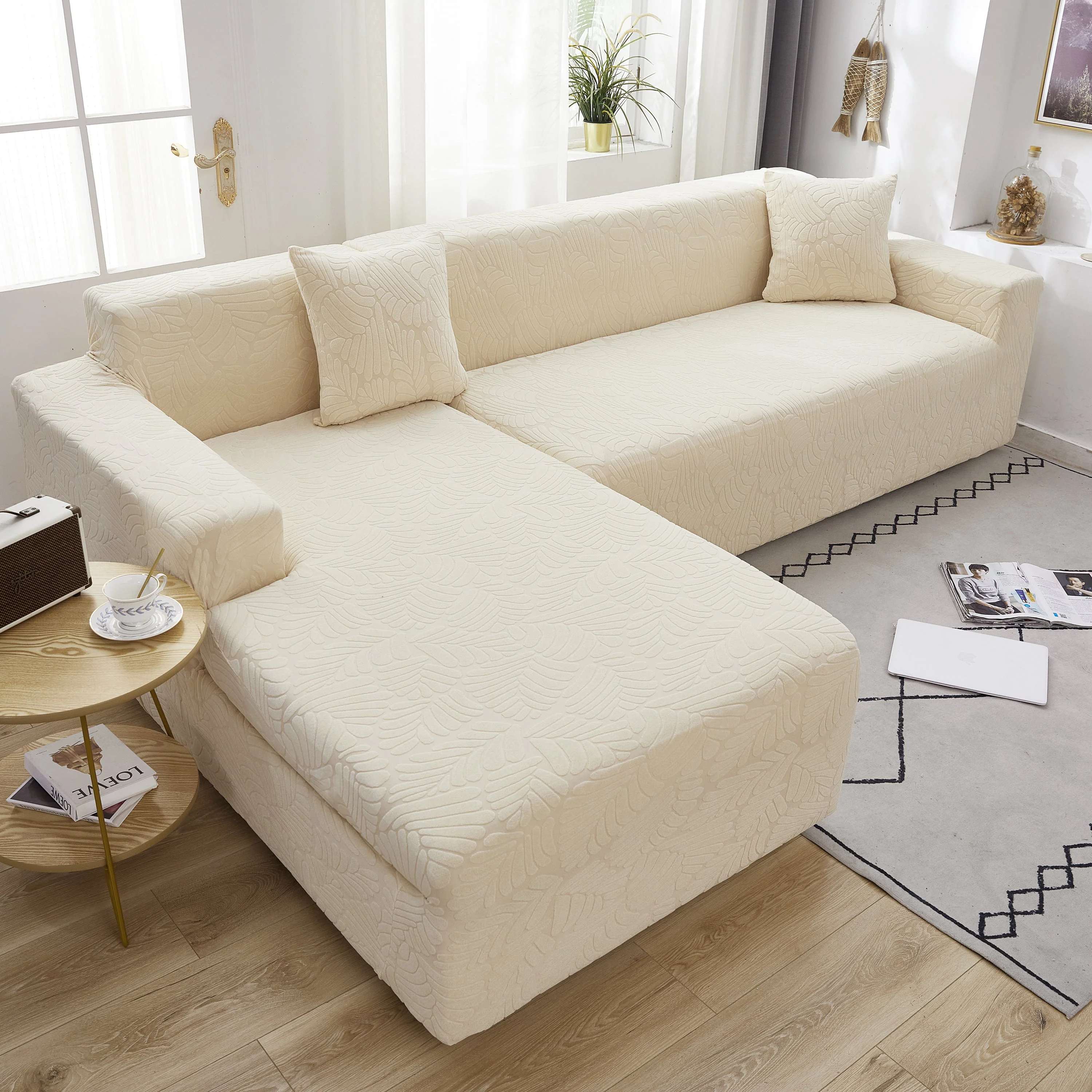 Stretch Couch Covers for 1/2/3/4/5 Seater L Shape Sofa Slipcovers with Elastic Bottom for Kids - Image 20