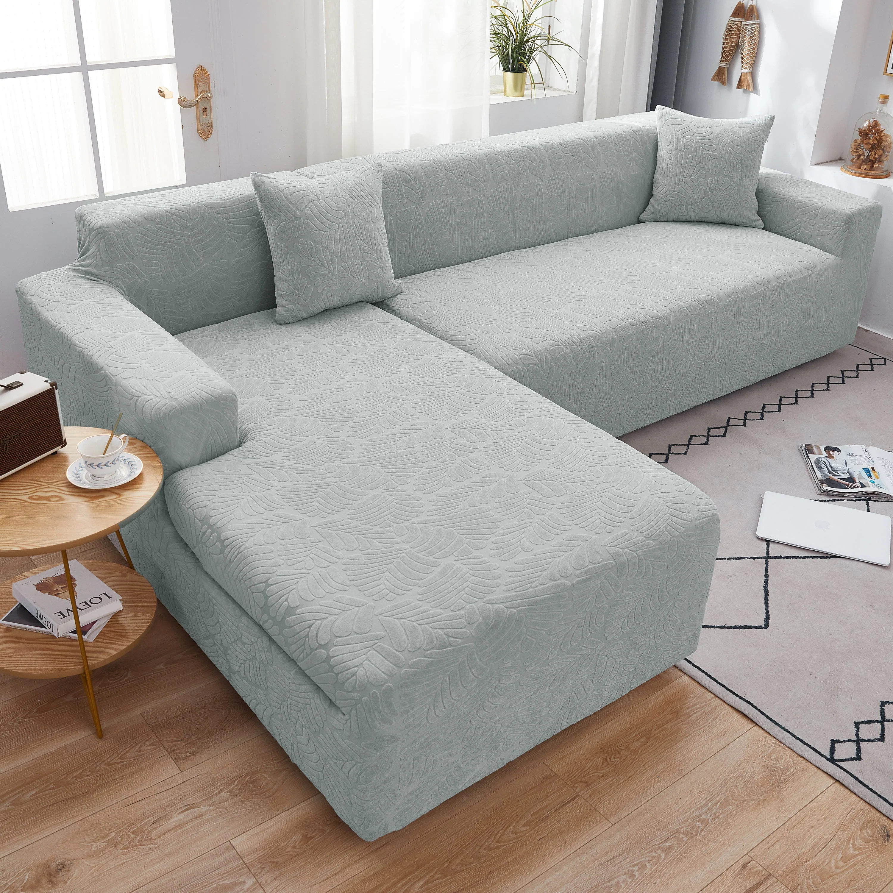 Stretch Couch Covers for 1/2/3/4/5 Seater L Shape Sofa Slipcovers with Elastic Bottom for Kids - Image 21