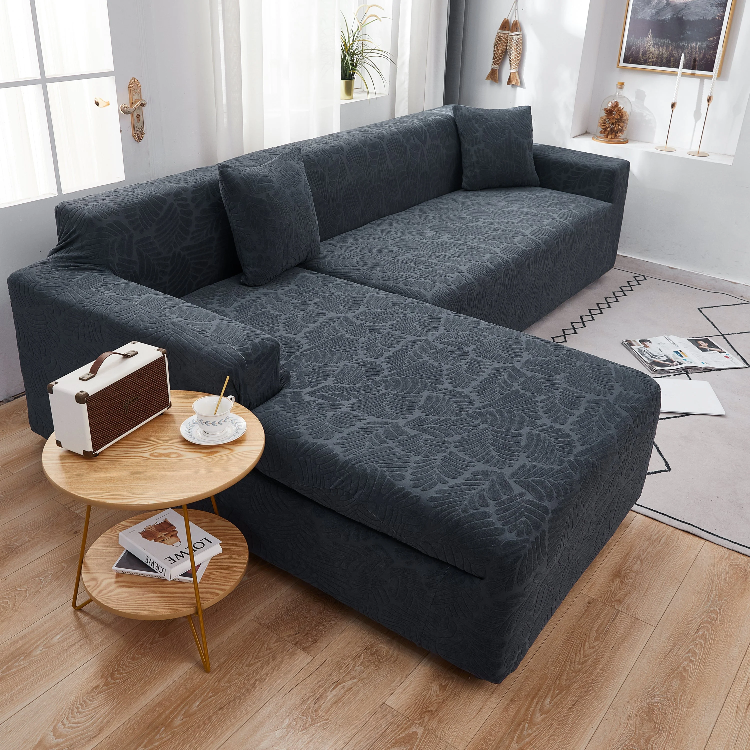 Stretch Couch Covers for 1/2/3/4/5 Seater L Shape Sofa Slipcovers with Elastic Bottom for Kids - Image 32