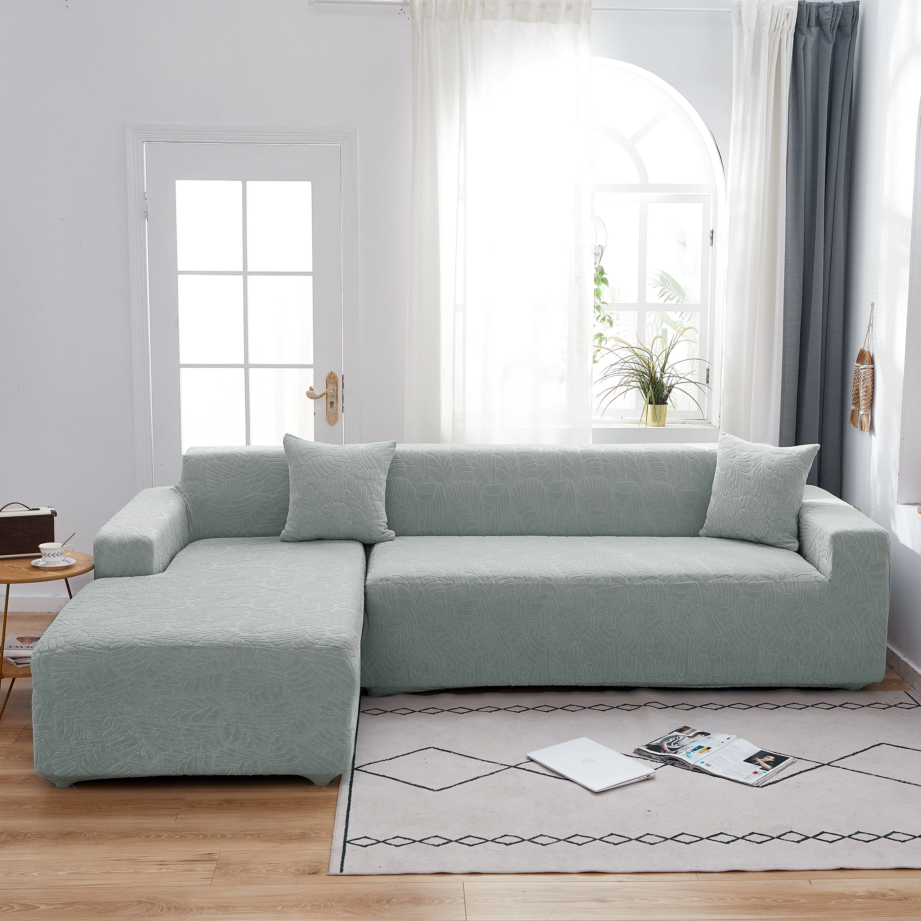 Stretch Couch Covers for 1/2/3/4/5 Seater L Shape Sofa Slipcovers with Elastic Bottom for Kids - Image 39
