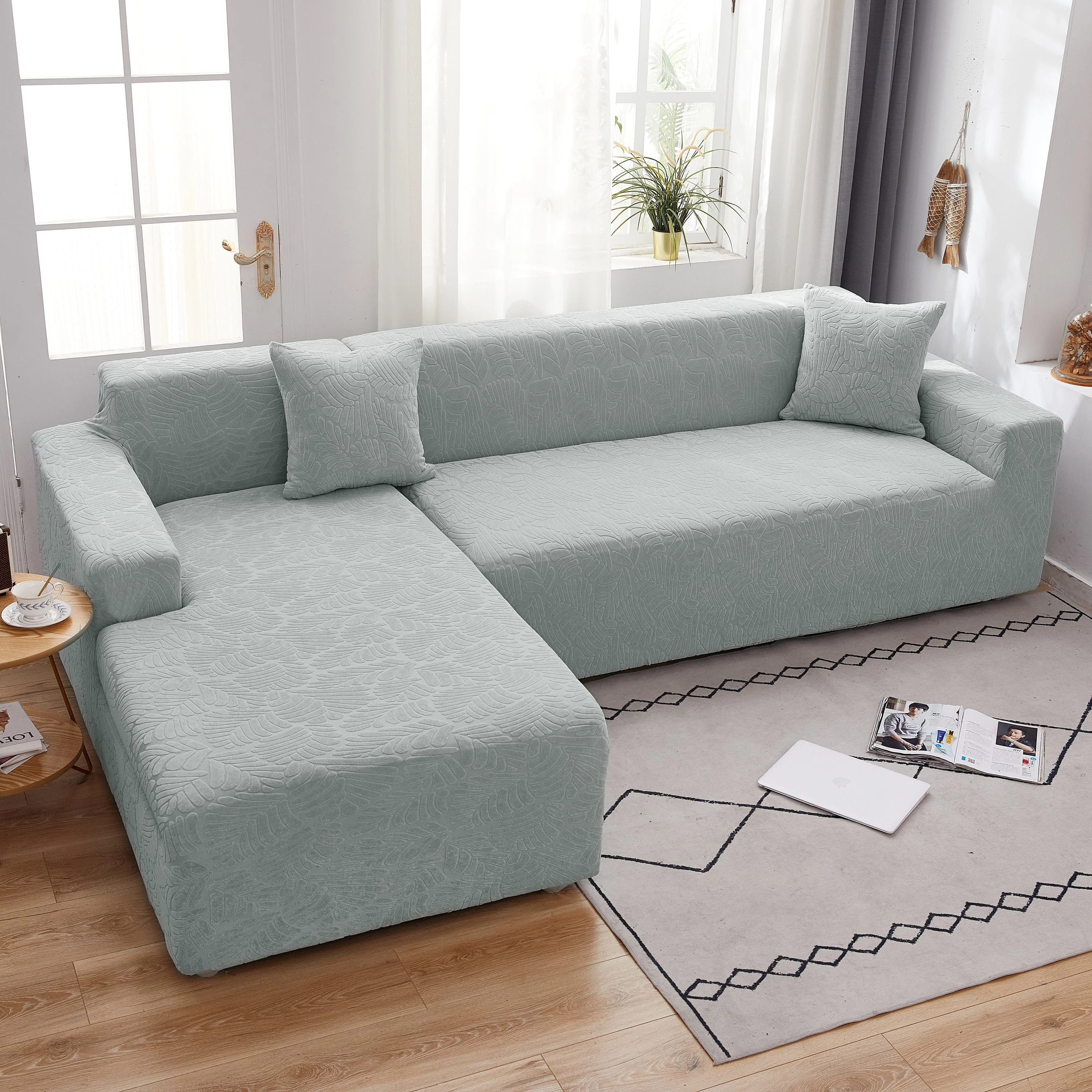 Stretch Couch Covers for 1/2/3/4/5 Seater L Shape Sofa Slipcovers with Elastic Bottom for Kids - Image 41