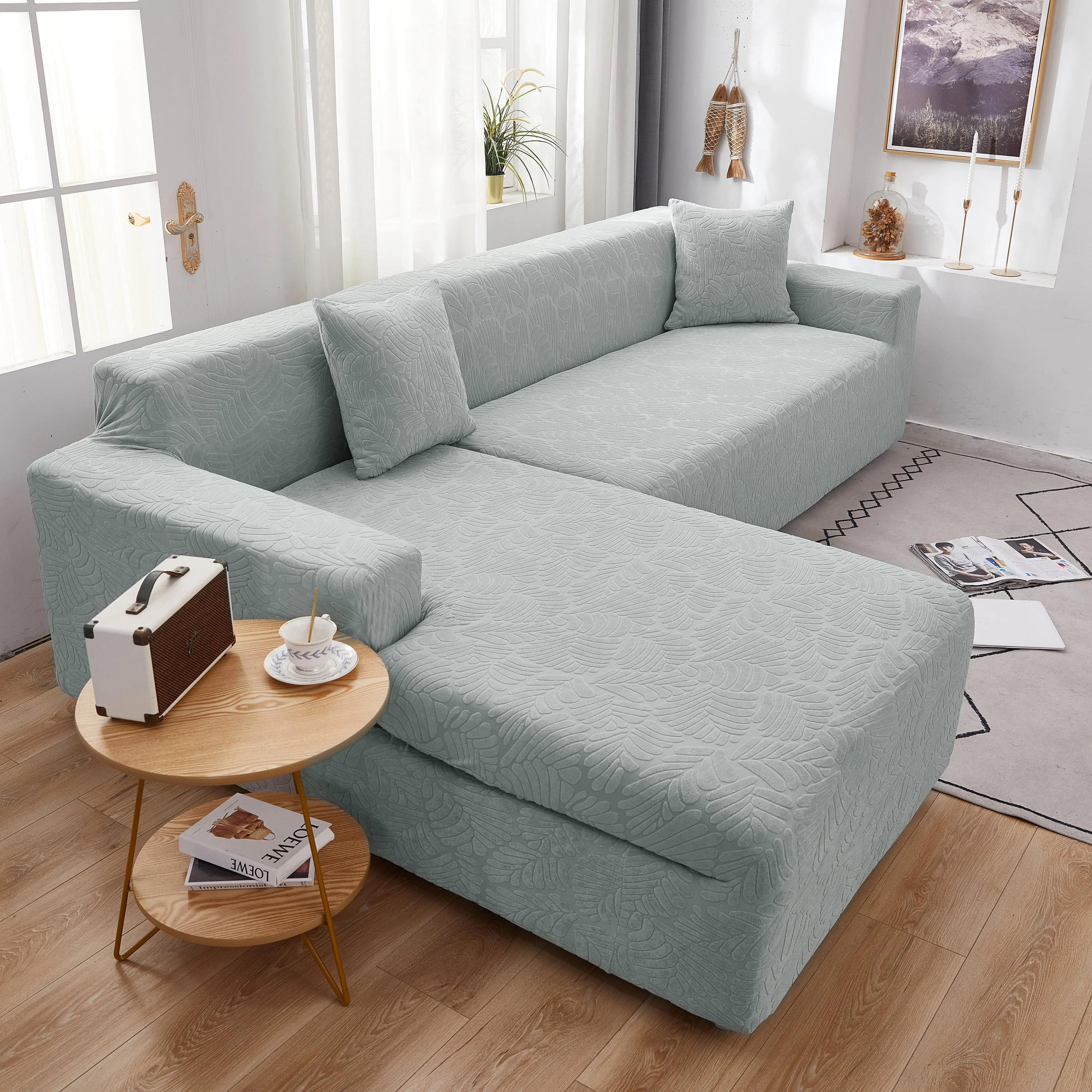Stretch Couch Covers for 1/2/3/4/5 Seater L Shape Sofa Slipcovers with Elastic Bottom for Kids - Image 42