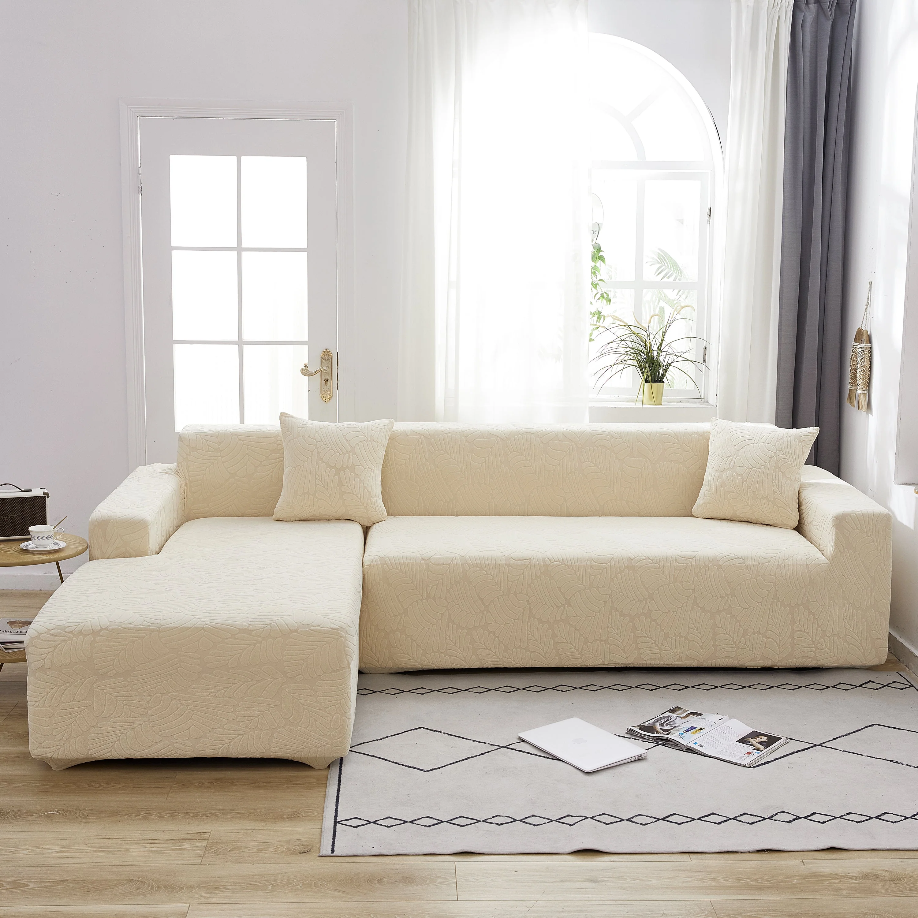 Stretch Couch Covers for 1/2/3/4/5 Seater L Shape Sofa Slipcovers with Elastic Bottom for Kids - Image 51