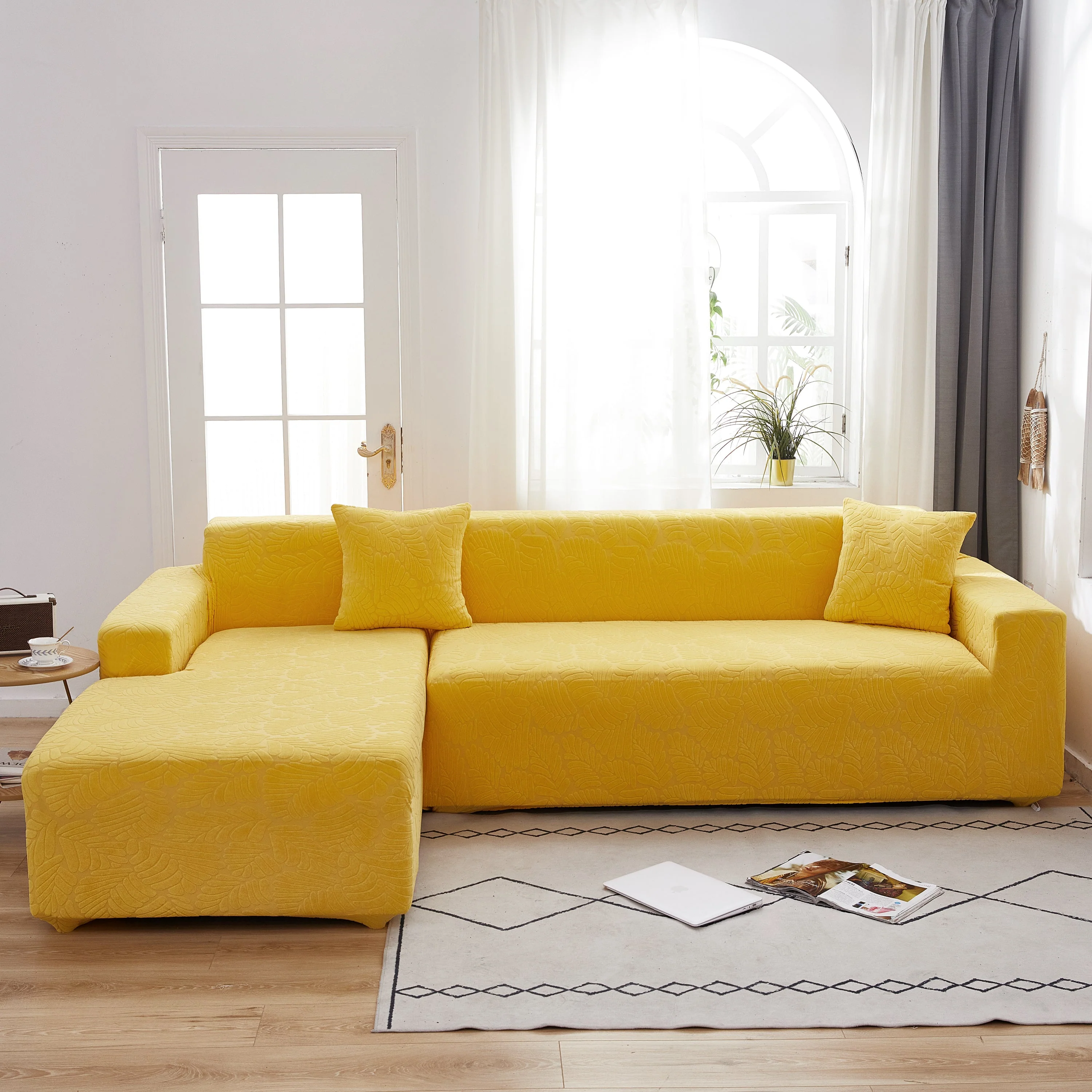 Stretch Couch Covers for 1/2/3/4/5 Seater L Shape Sofa Slipcovers with Elastic Bottom for Kids - Image 60