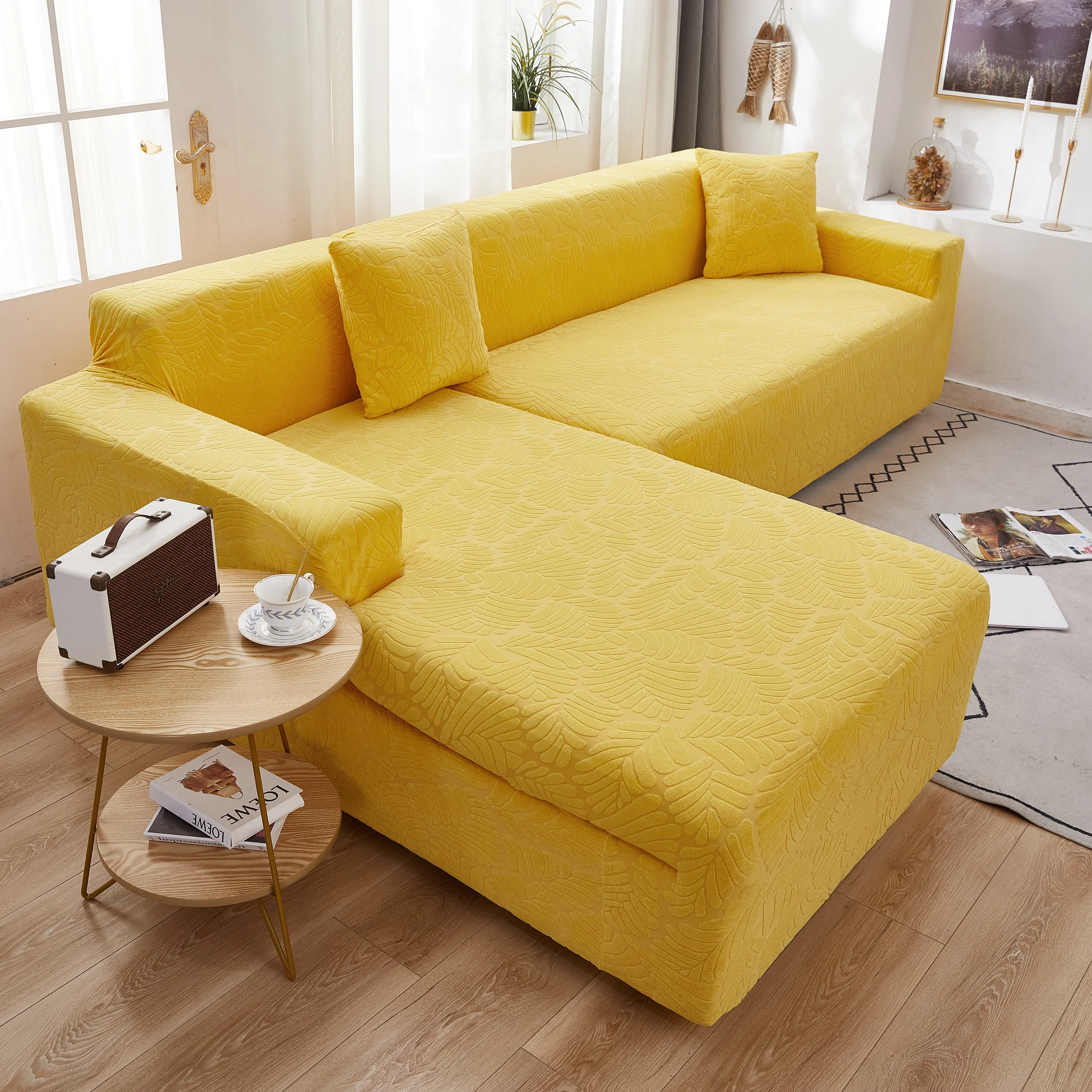 Stretch Couch Covers for 1/2/3/4/5 Seater L Shape Sofa Slipcovers with Elastic Bottom for Kids - Image 62