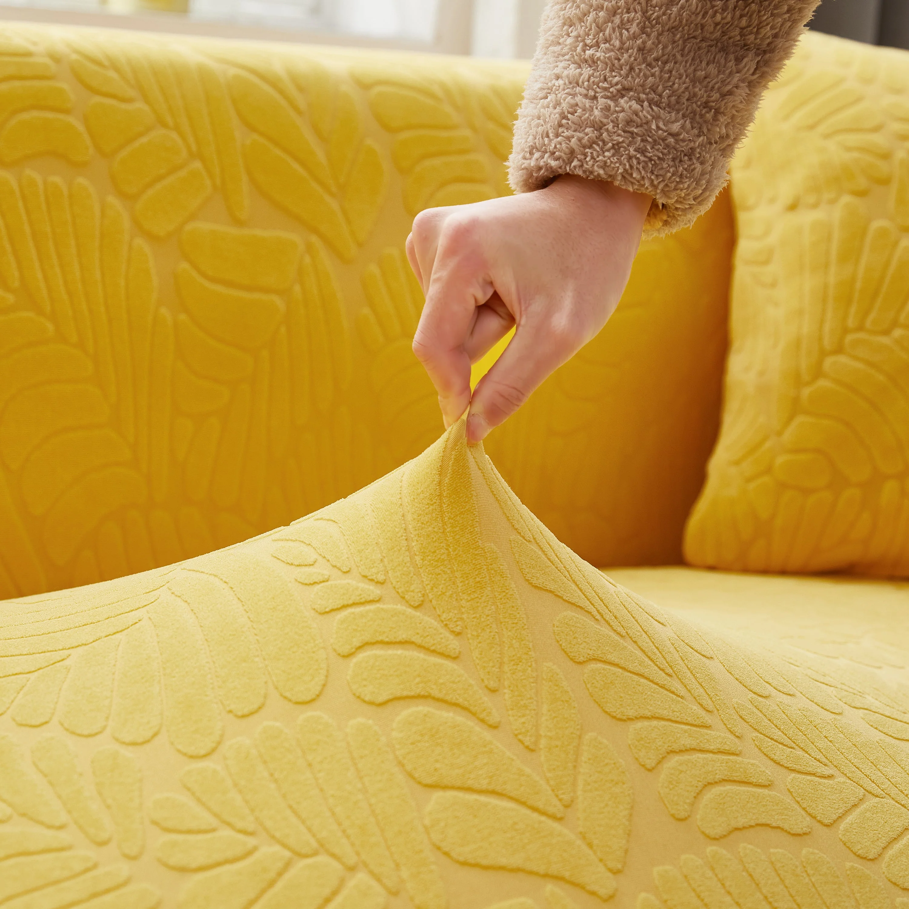 Stretch Couch Covers for 1/2/3/4/5 Seater L Shape Sofa Slipcovers with Elastic Bottom for Kids - Image 66