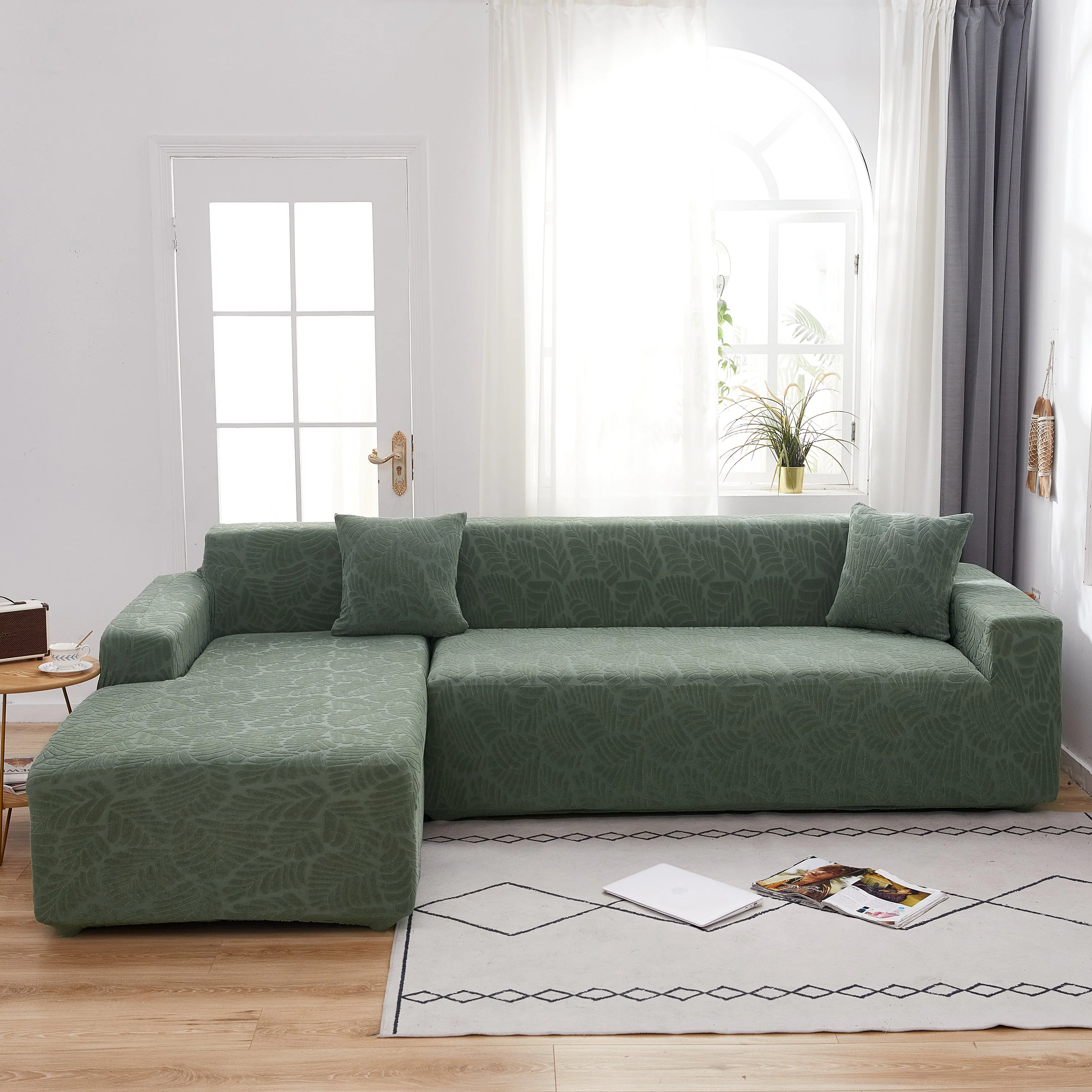 Stretch Couch Covers for 1/2/3/4/5 Seater L Shape Sofa Slipcovers with Elastic Bottom for Kids - Image 72