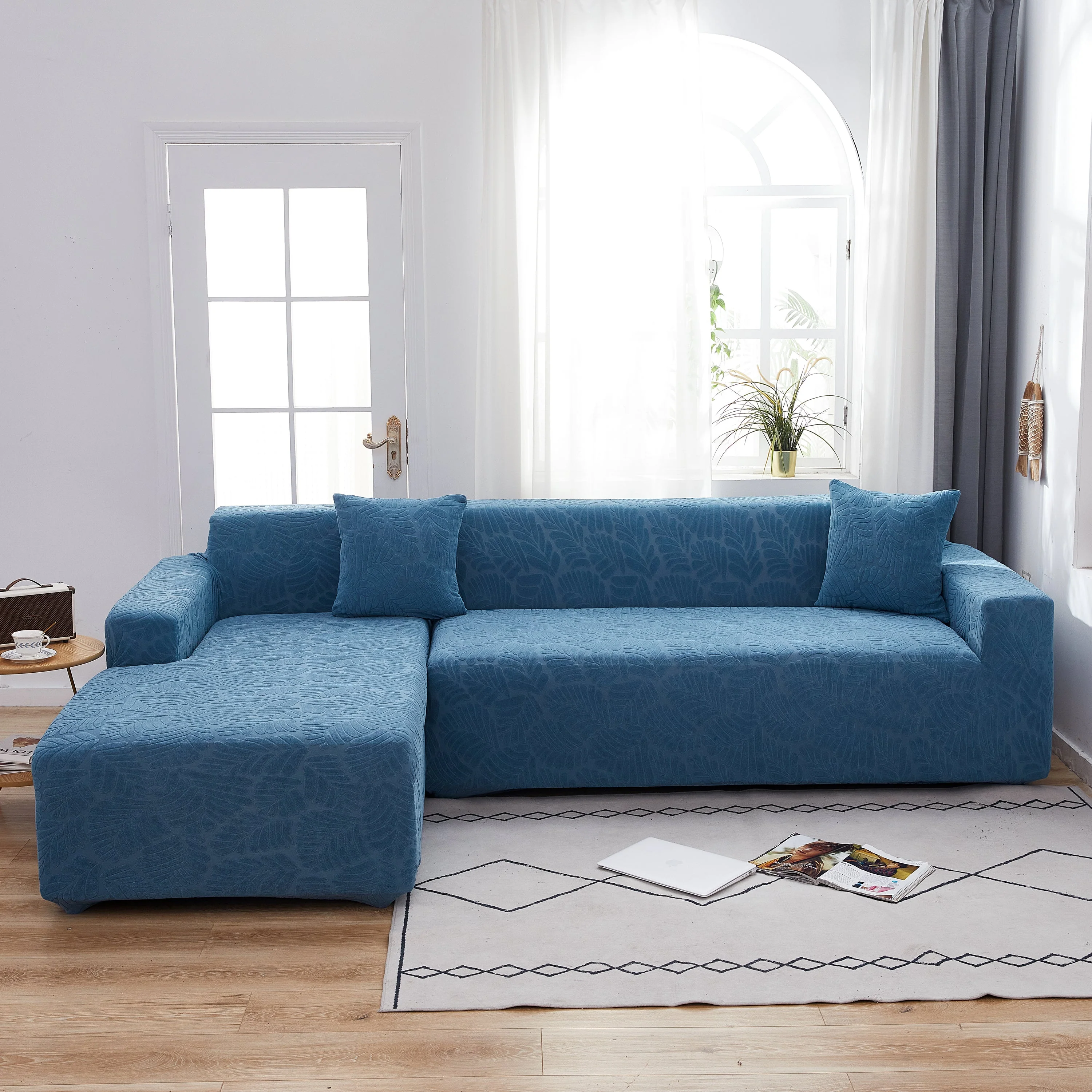 Stretch Couch Covers for 1/2/3/4/5 Seater L Shape Sofa Slipcovers with Elastic Bottom for Kids - Image 84