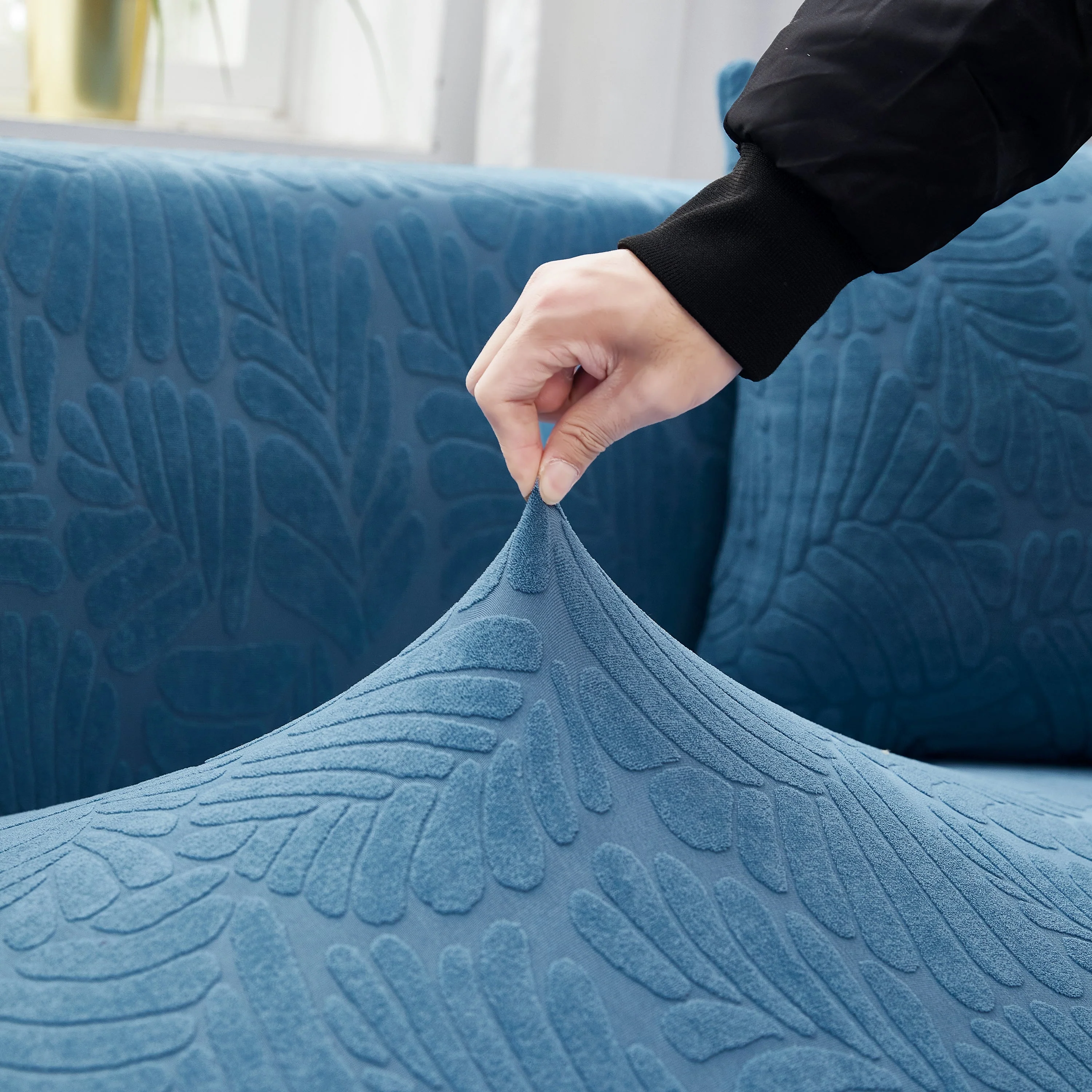 Stretch Couch Covers for 1/2/3/4/5 Seater L Shape Sofa Slipcovers with Elastic Bottom for Kids - Image 85