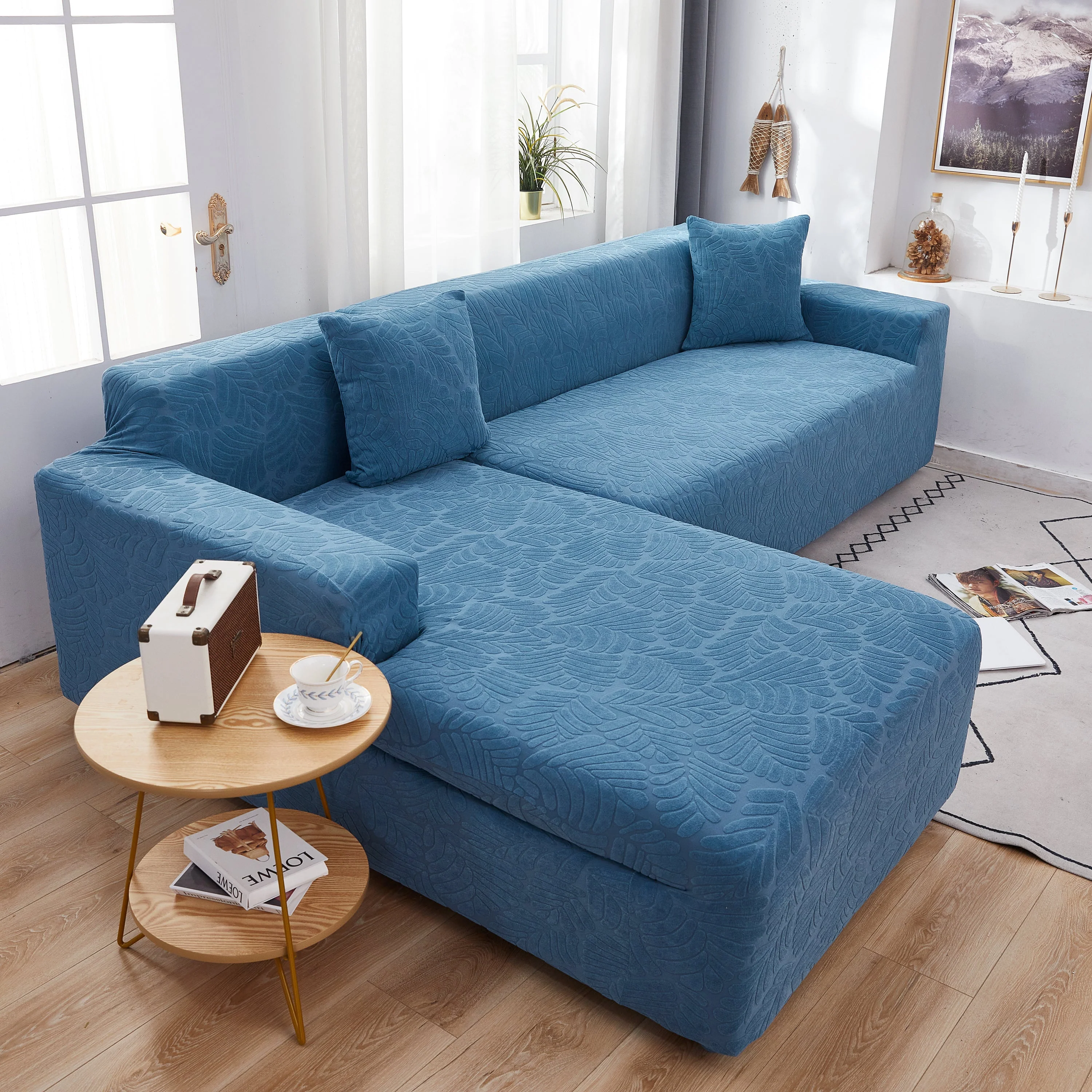 Stretch Couch Covers for 1/2/3/4/5 Seater L Shape Sofa Slipcovers with Elastic Bottom for Kids - Image 90