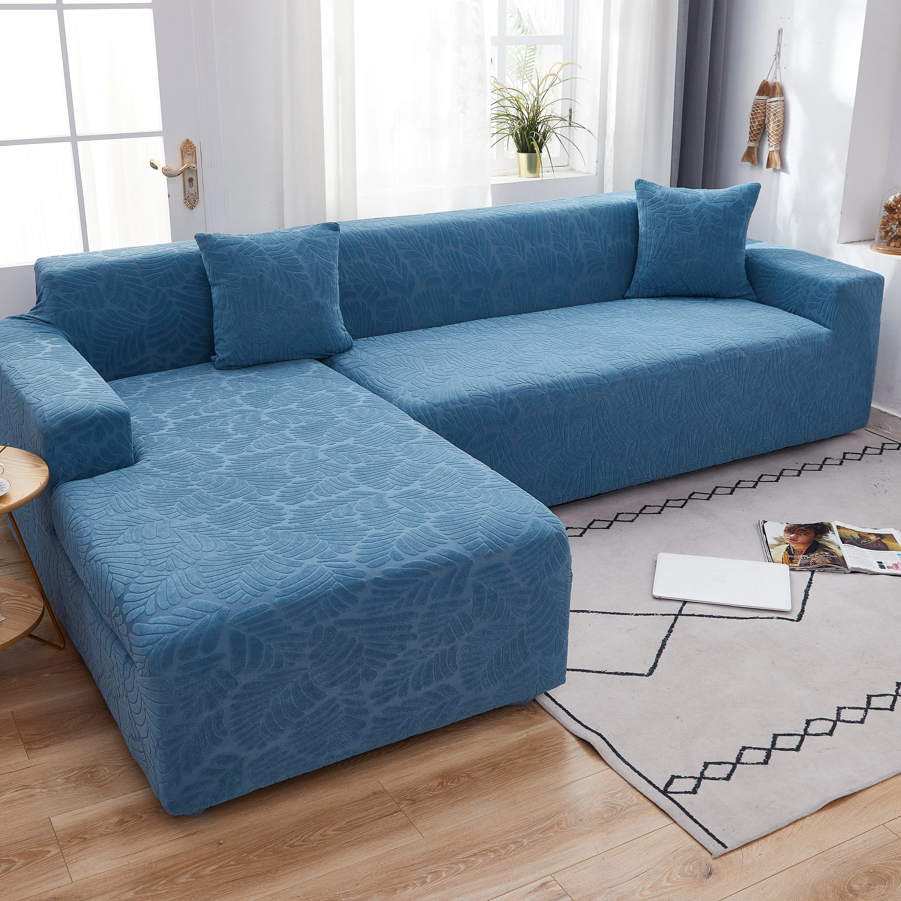 Stretch Couch Covers for 1/2/3/4/5 Seater L Shape Sofa Slipcovers with Elastic Bottom for Kids - Image 91