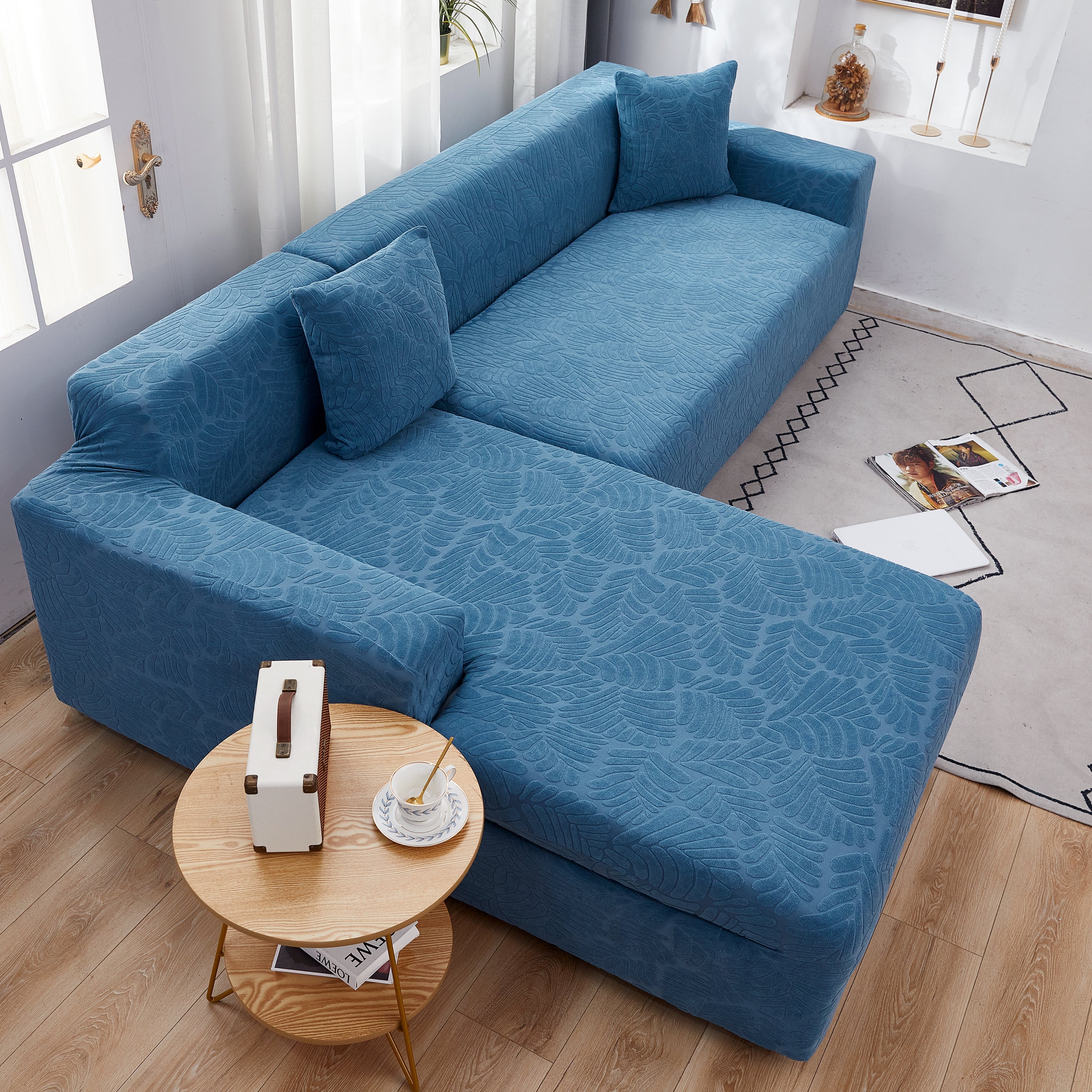 Stretch Couch Covers for 1/2/3/4/5 Seater L Shape Sofa Slipcovers with Elastic Bottom for Kids - Image 93