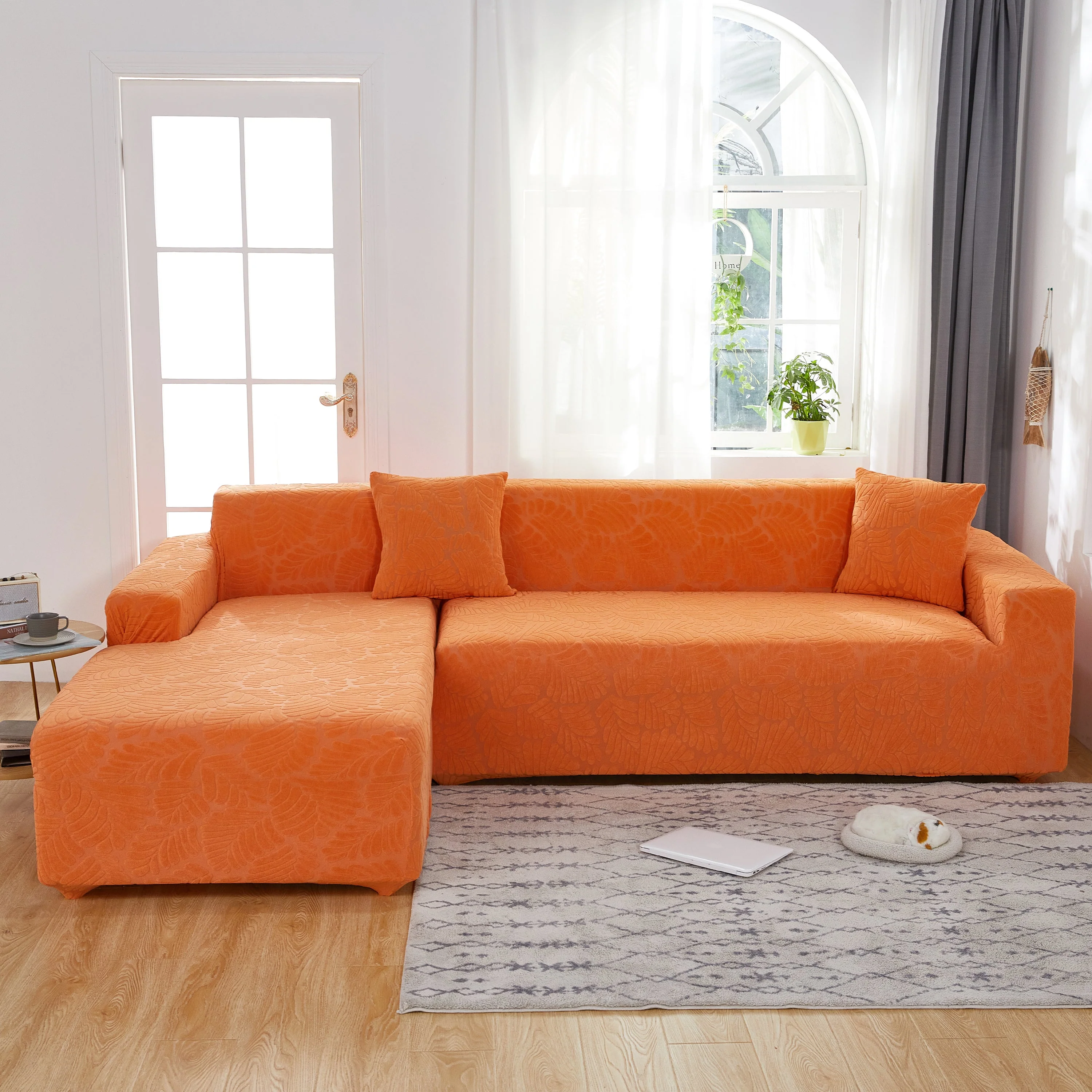 Stretch Couch Covers for 1/2/3/4/5 Seater L Shape Sofa Slipcovers with Elastic Bottom for Kids - Image 96