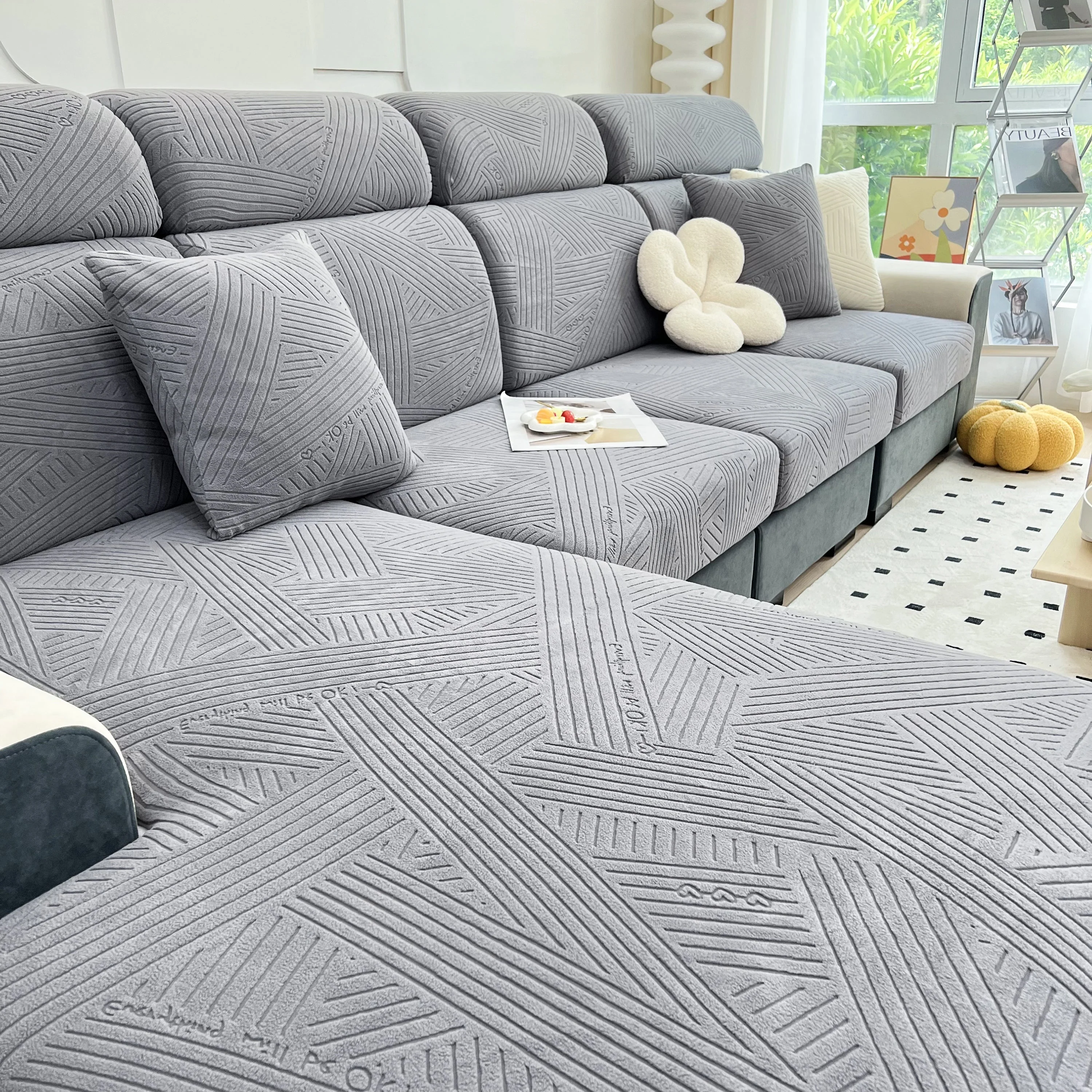 Stretch Couch Cushion Covers, Slipcovers Sofa Cushion Protector Covers, Elastic Furniture Protector for Pets, Kid - Image 10