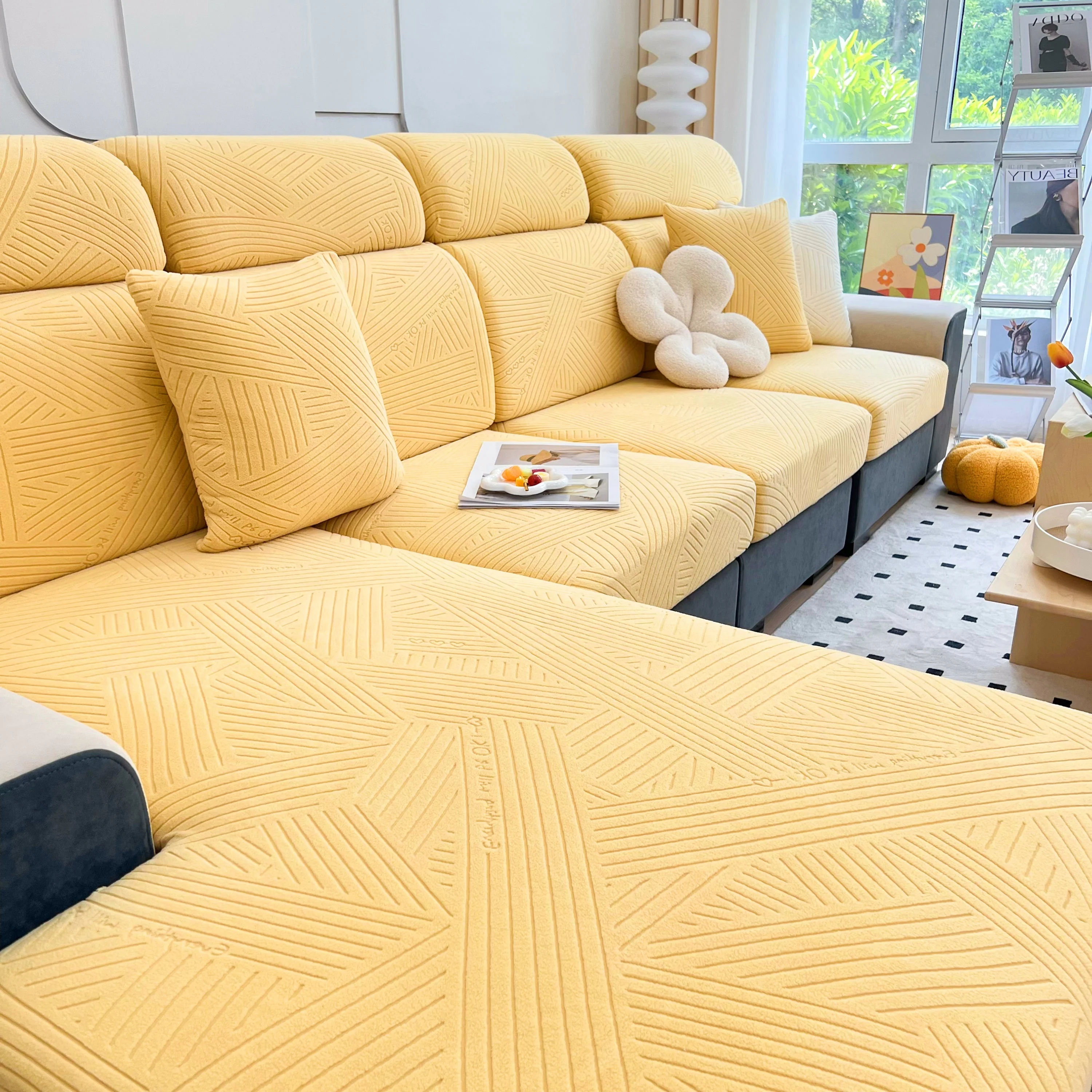 Stretch Couch Cushion Covers, Slipcovers Sofa Cushion Protector Covers, Elastic Furniture Protector for Pets, Kid - Image 118