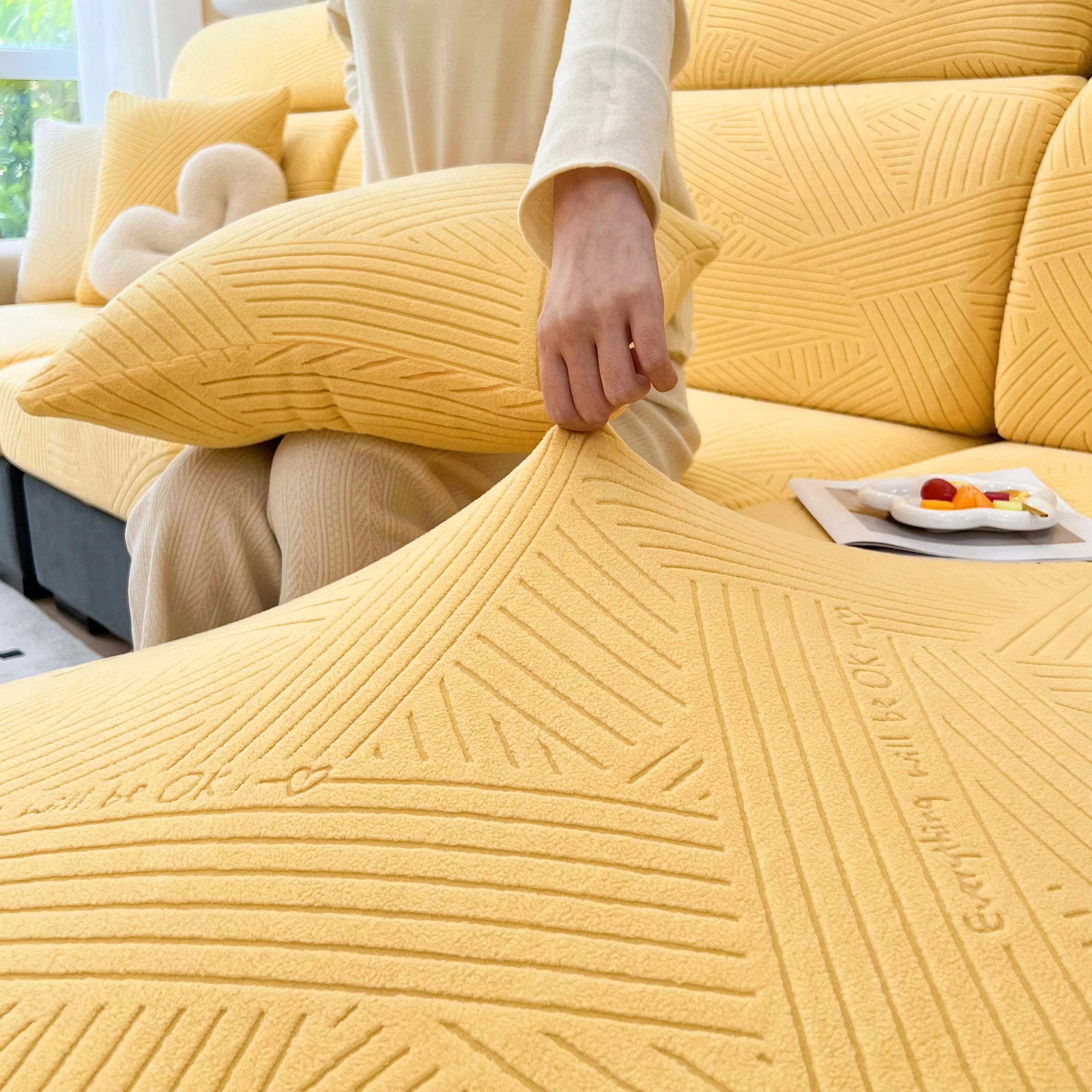Stretch Couch Cushion Covers, Slipcovers Sofa Cushion Protector Covers, Elastic Furniture Protector for Pets, Kid - Image 119