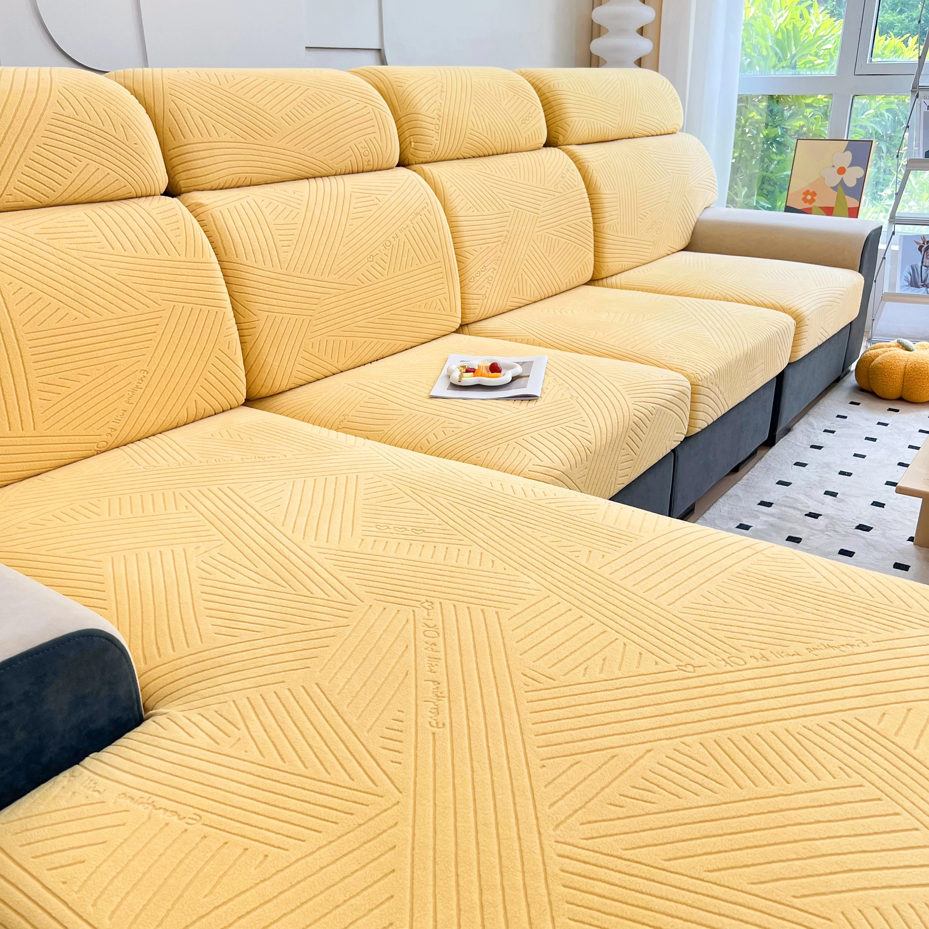 Stretch Couch Cushion Covers, Slipcovers Sofa Cushion Protector Covers, Elastic Furniture Protector for Pets, Kid - Image 122