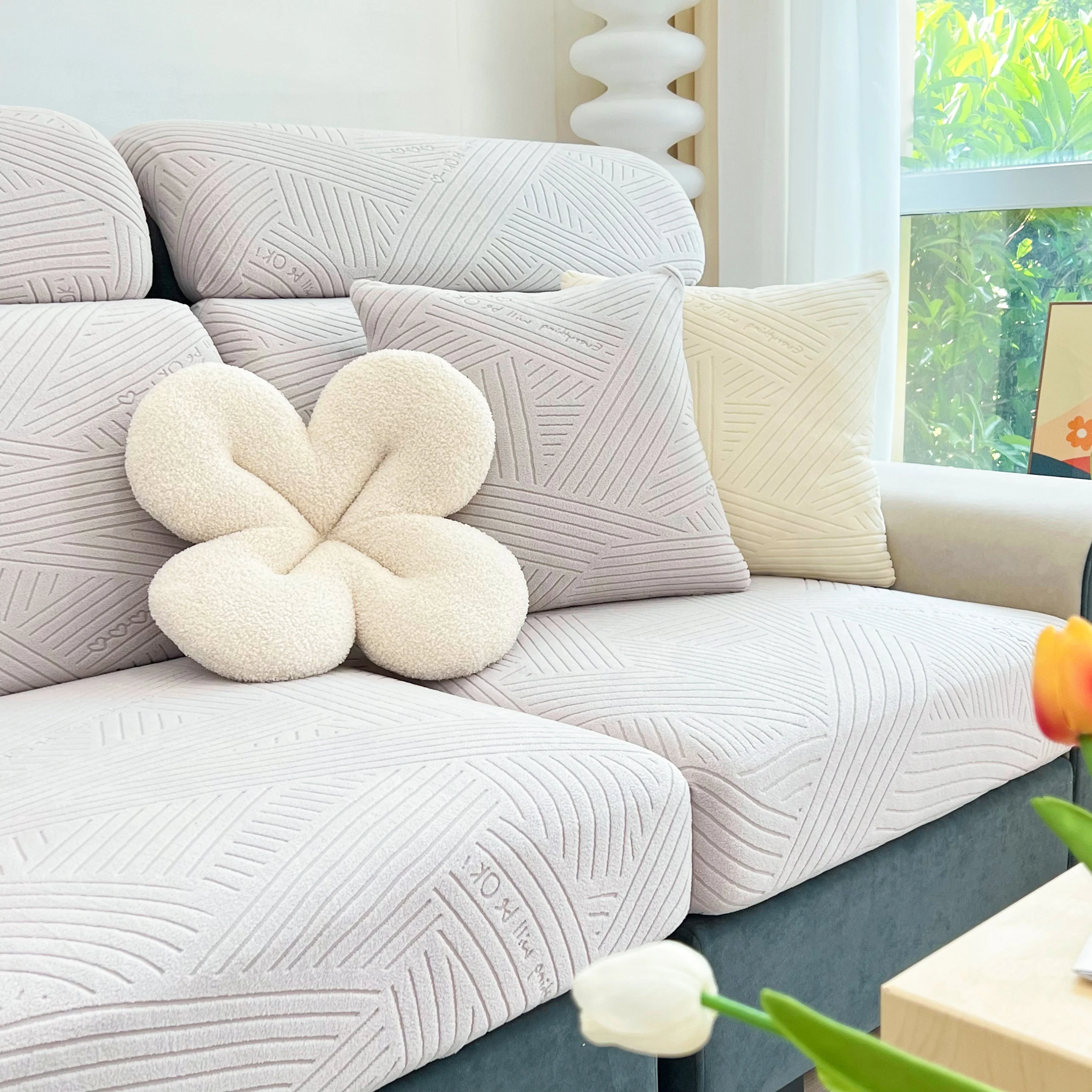 Stretch Couch Cushion Covers, Slipcovers Sofa Cushion Protector Covers, Elastic Furniture Protector for Pets, Kid - Image 130