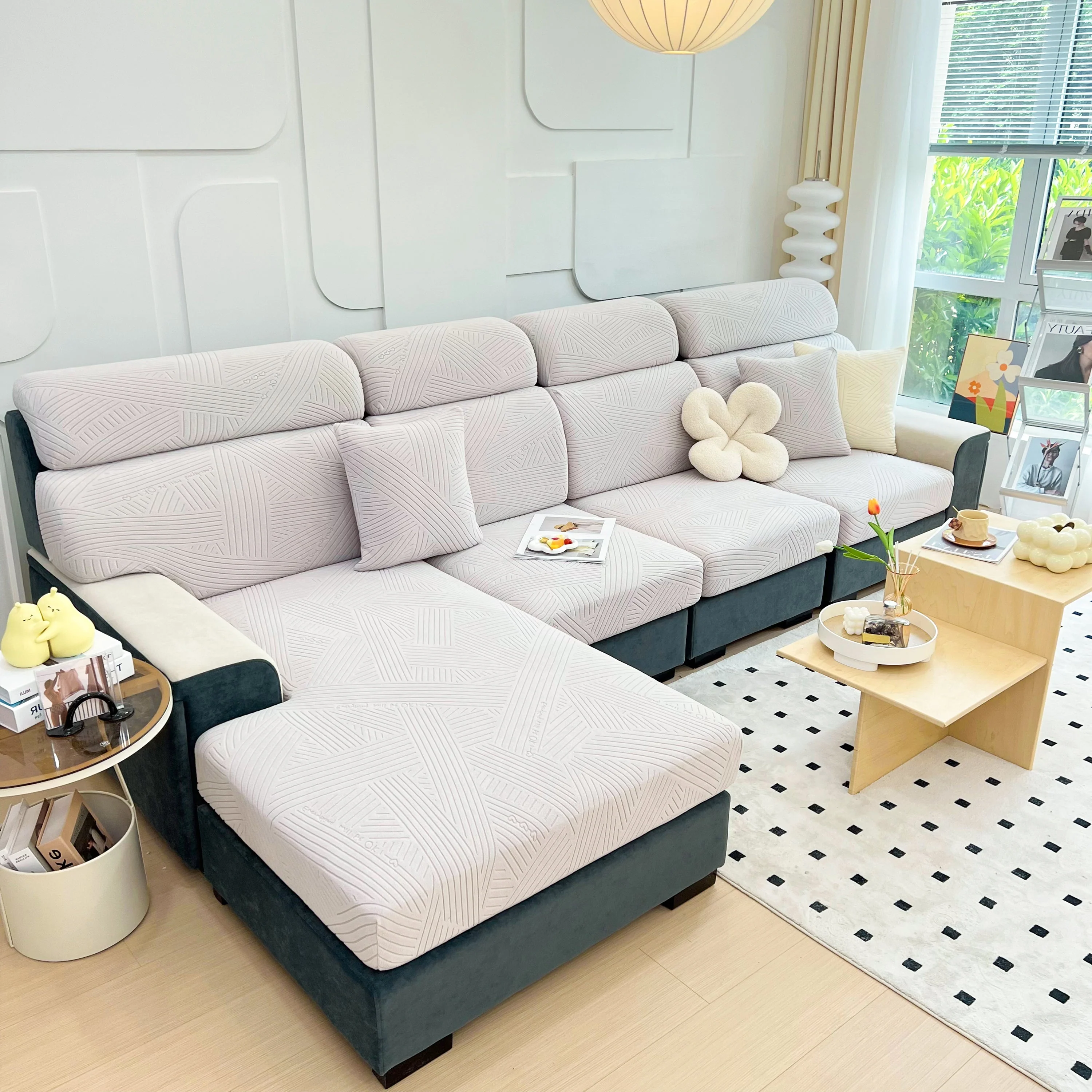 Stretch Couch Cushion Covers, Slipcovers Sofa Cushion Protector Covers, Elastic Furniture Protector for Pets, Kid - Image 133