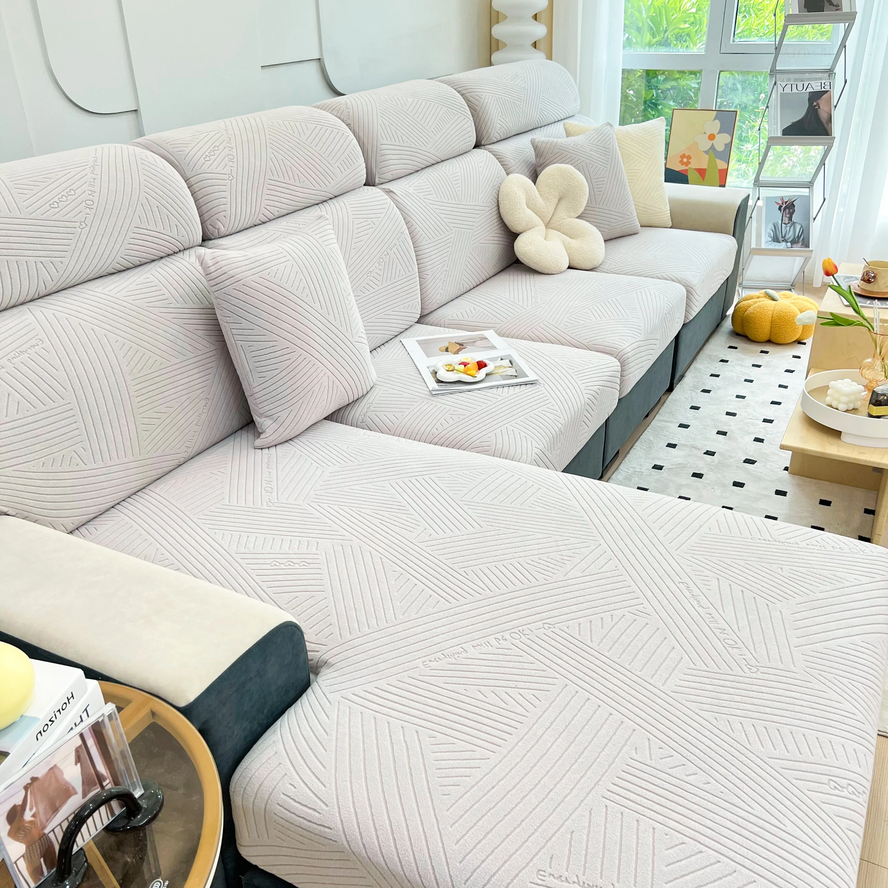 Stretch Couch Cushion Covers, Slipcovers Sofa Cushion Protector Covers, Elastic Furniture Protector for Pets, Kid - Image 135
