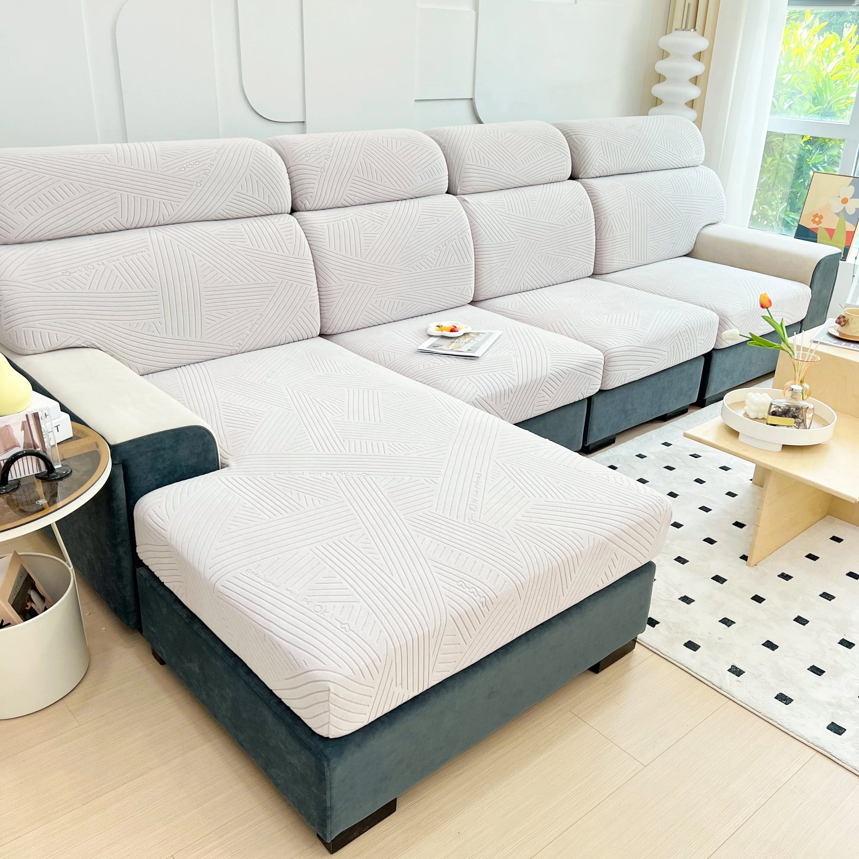Stretch Couch Cushion Covers, Slipcovers Sofa Cushion Protector Covers, Elastic Furniture Protector for Pets, Kid - Image 138