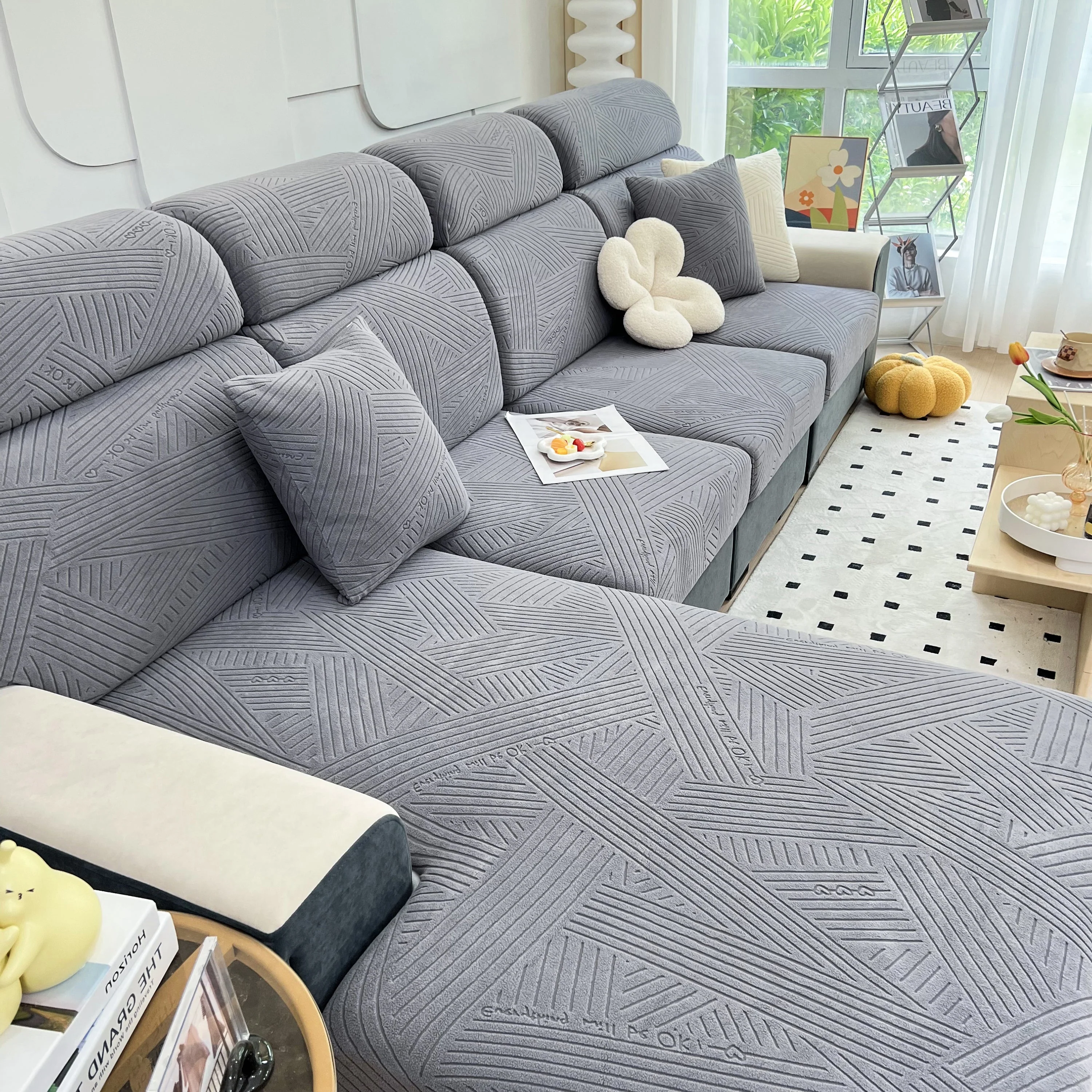Stretch Couch Cushion Covers, Slipcovers Sofa Cushion Protector Covers, Elastic Furniture Protector for Pets, Kid - Image 14