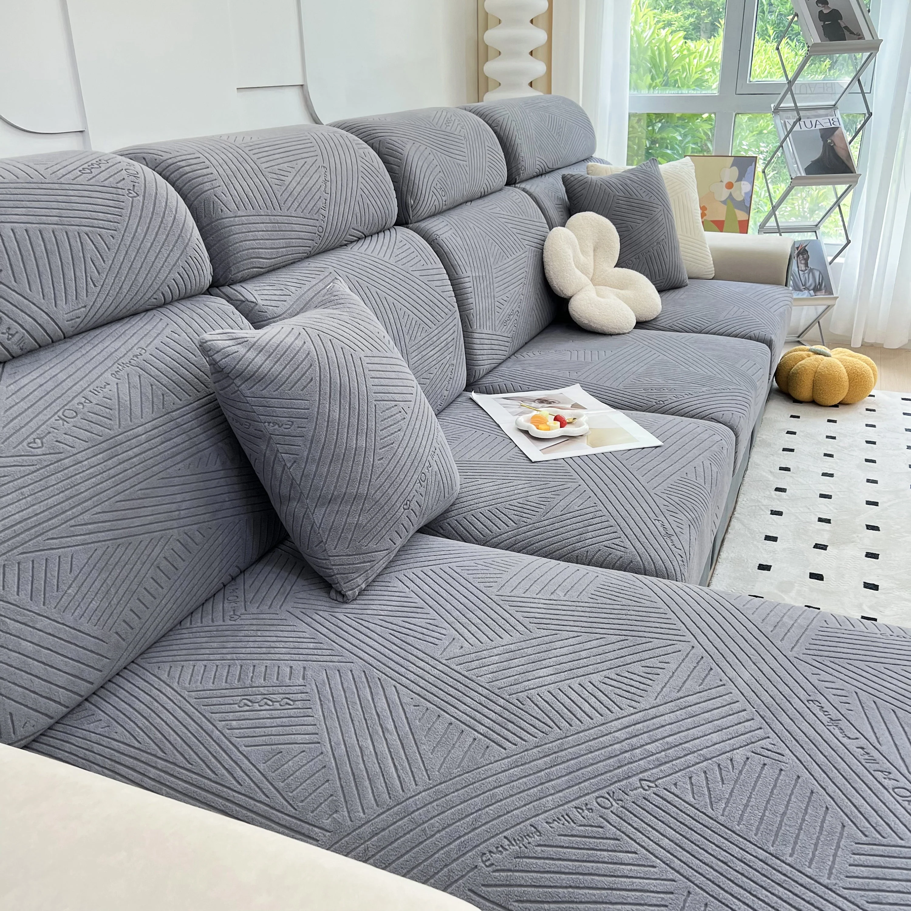 Stretch Couch Cushion Covers, Slipcovers Sofa Cushion Protector Covers, Elastic Furniture Protector for Pets, Kid - Image 15